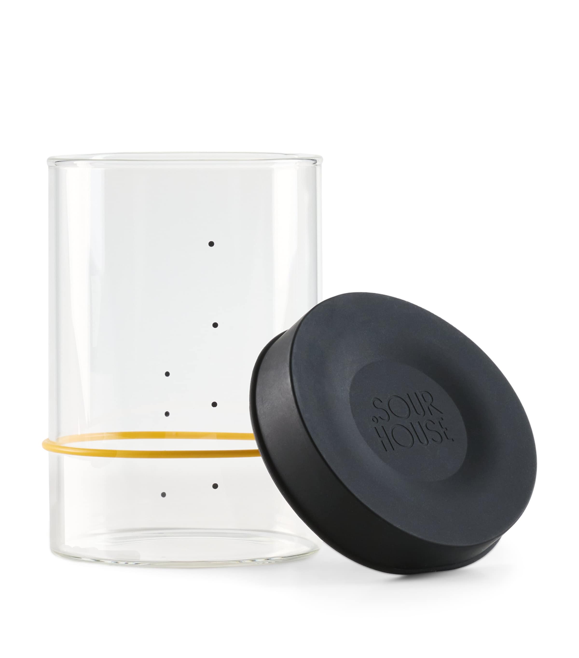 Glass Sourdough Quart Starter Jar (1L) BLACK Image 5