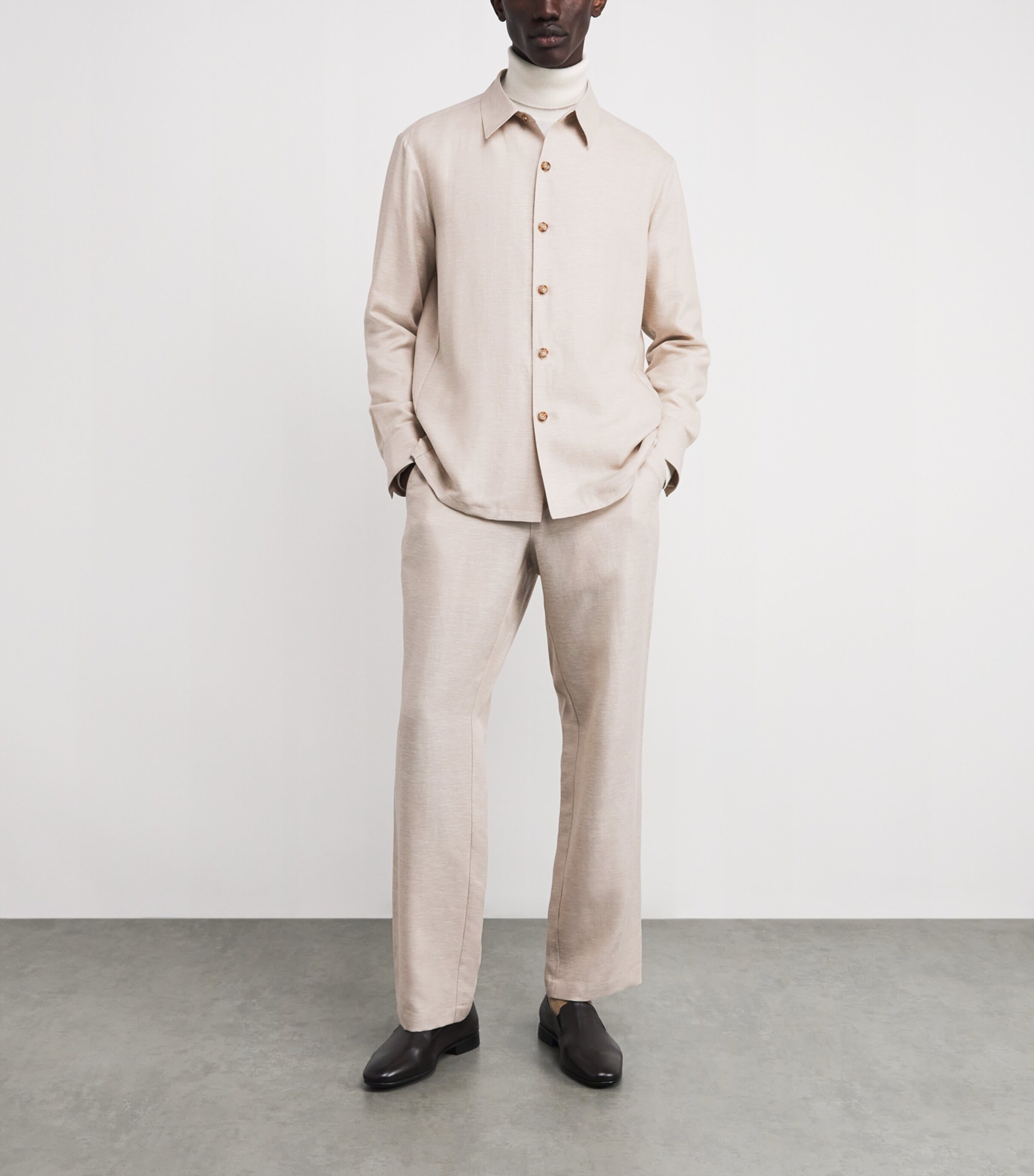Cashmere-Linen Trousers 82805 SAND Image 2