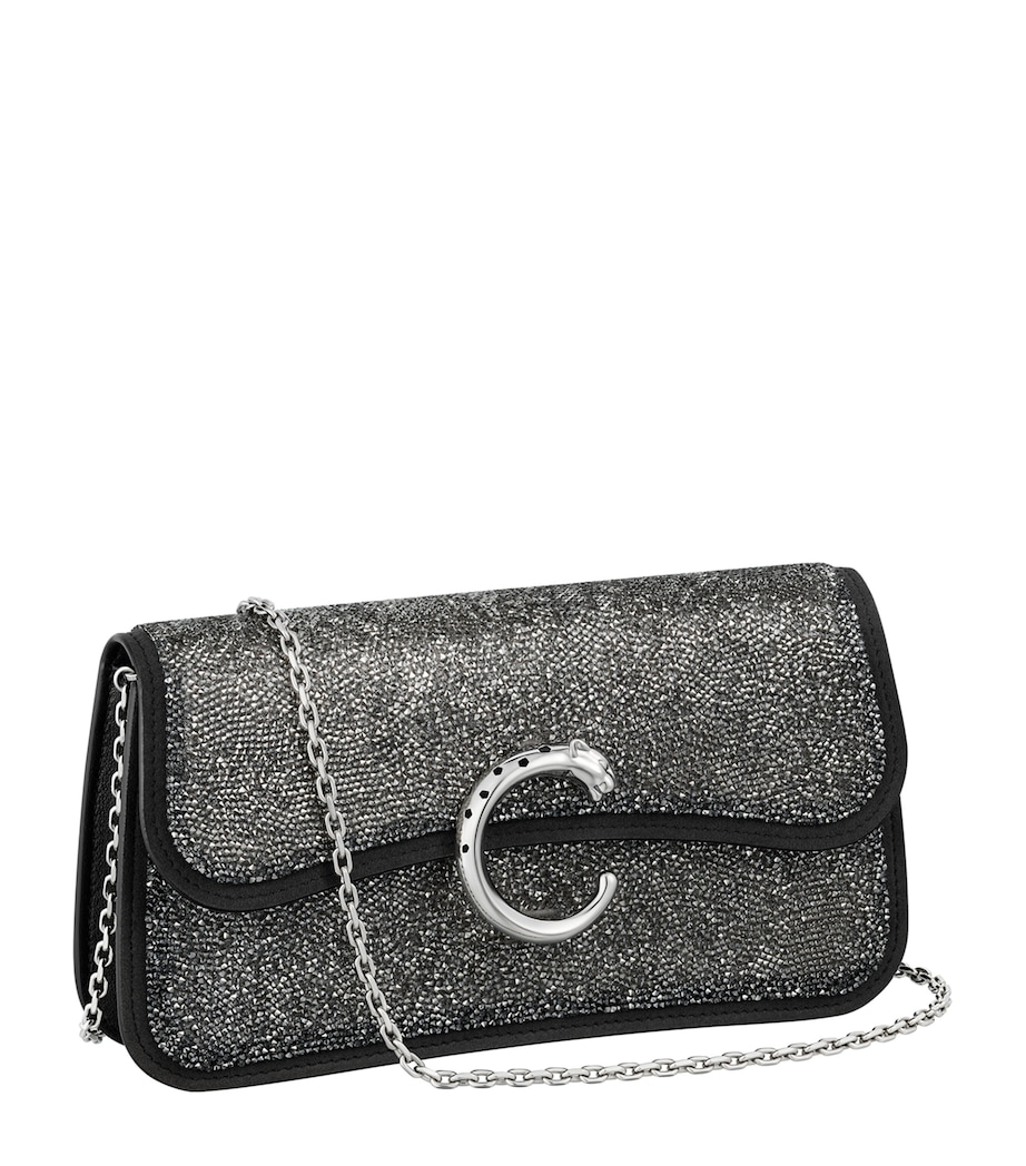 Mini Embellished Panthère de Cartier Cross-Body Bag SILVER & BLACK Image 1