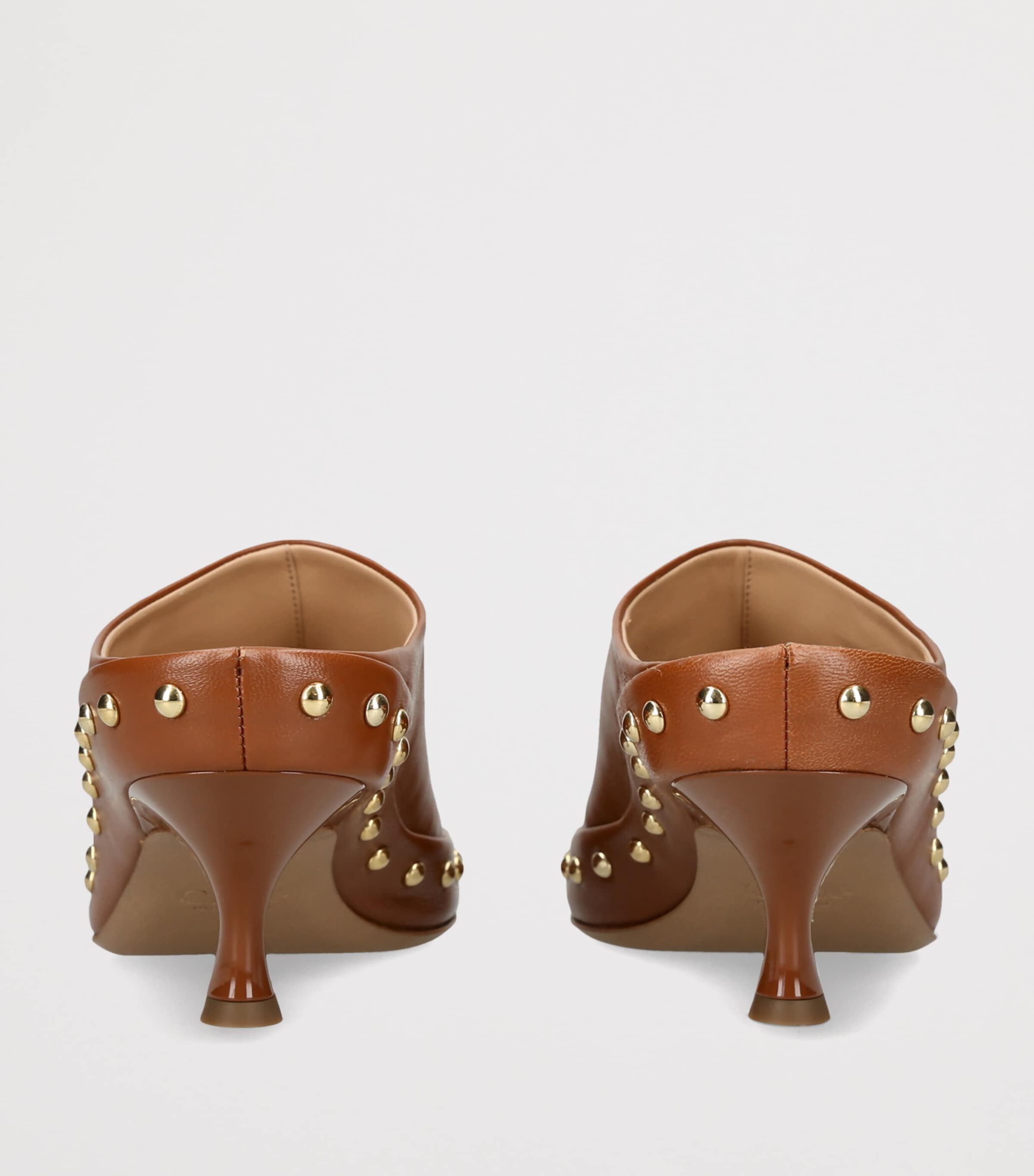 Chloé Junie Heeled Mules 60 Mid Brown Image 4