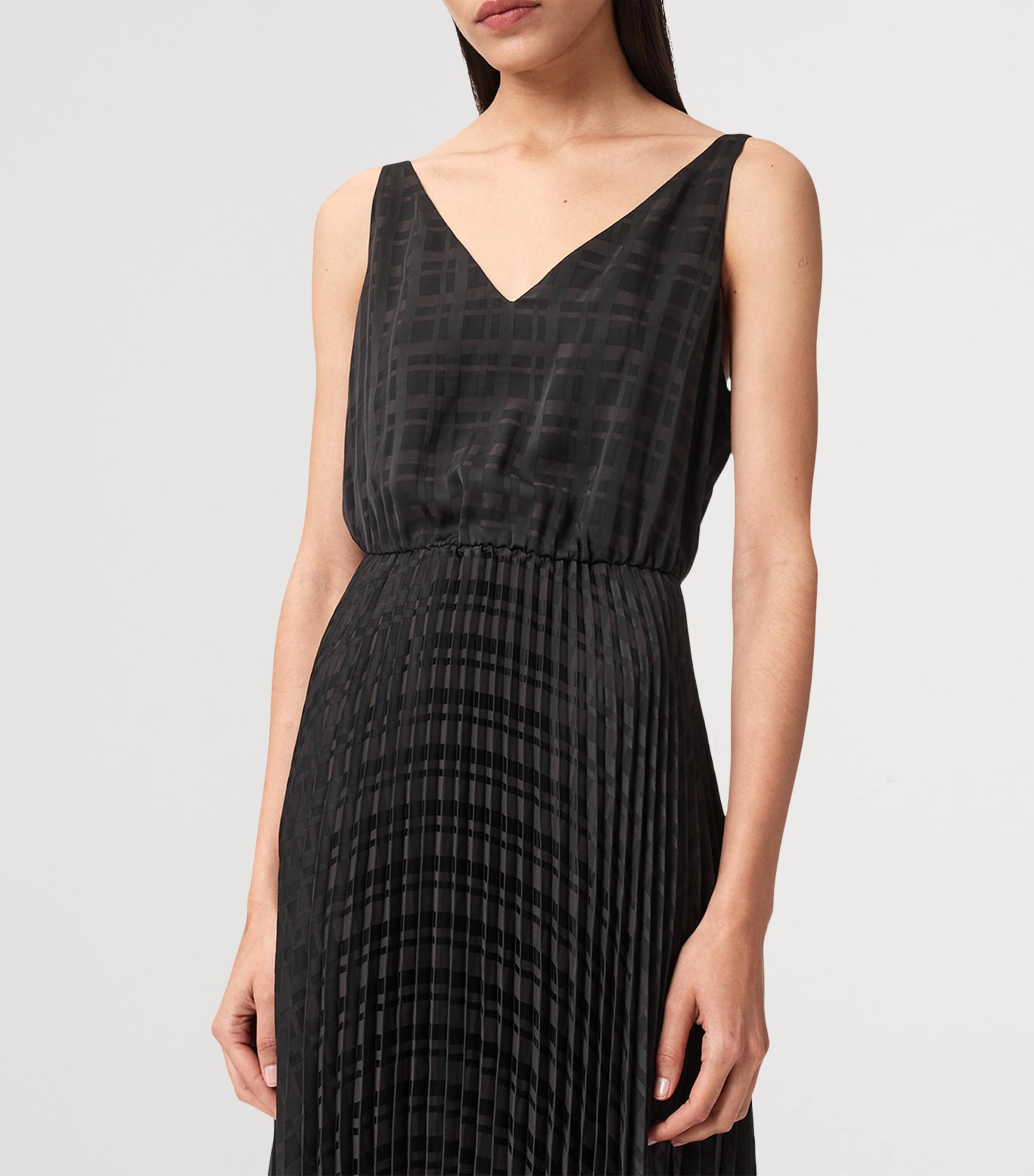 Pleated Sinead Sweater Dress BLACK Image 6