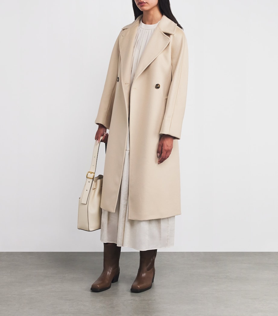 Virgin Wool Belted Coat IVORY Image 2