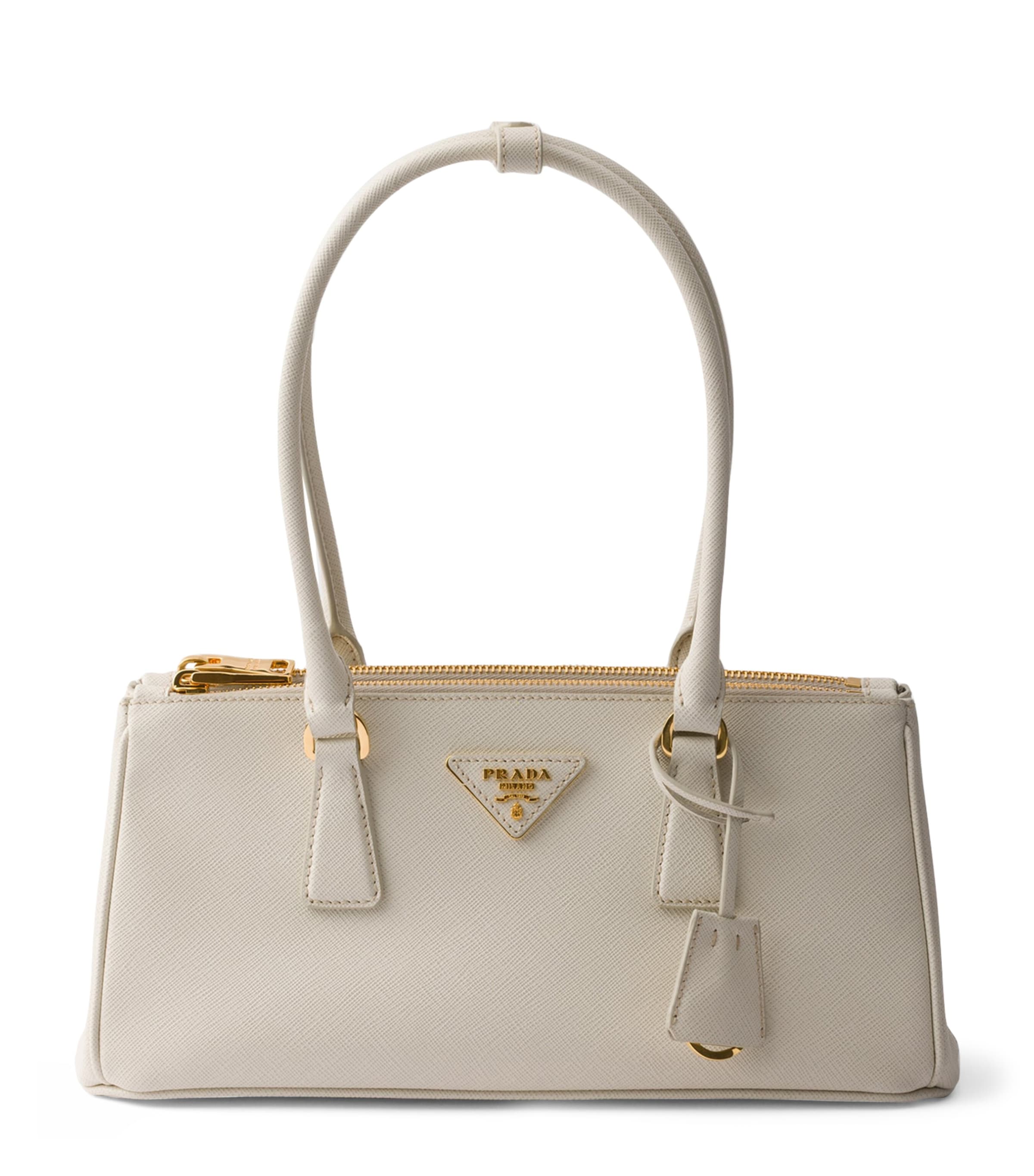 Prada Medium Leather Galleria Top-Handle Bag Neutral Image 1