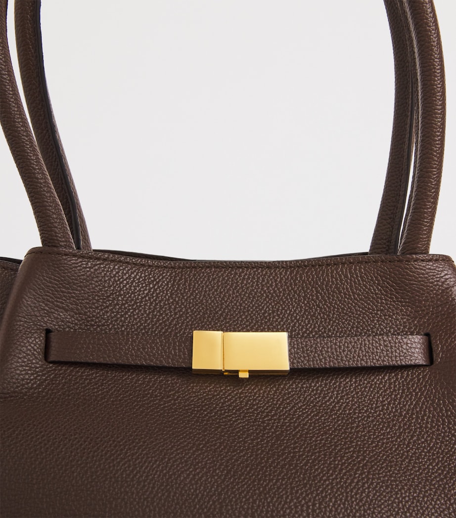 Leather New York Tote Bag MOCHA Image 6