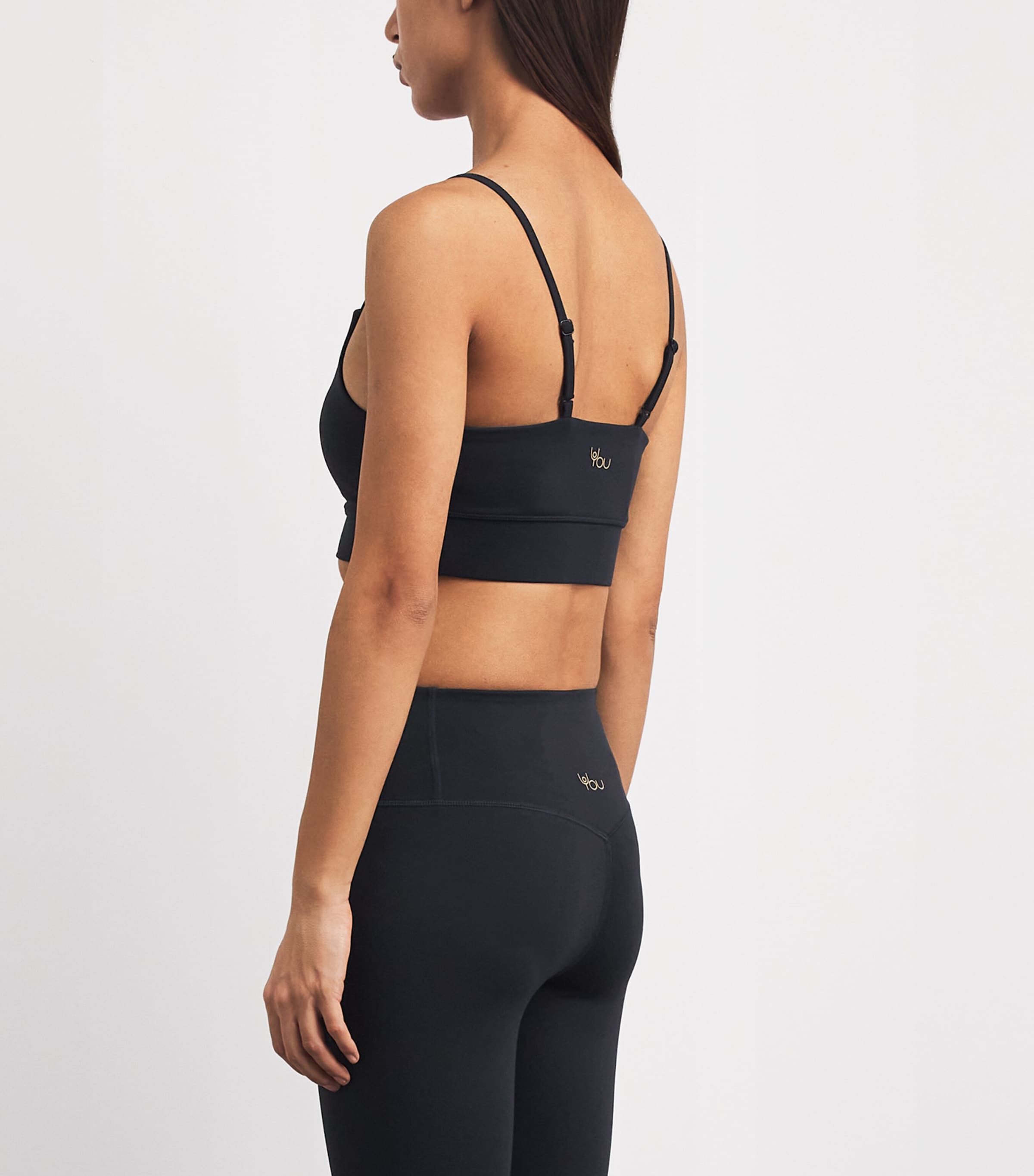 Y.O.U Womens Leamington Sports Bra Black Image 5