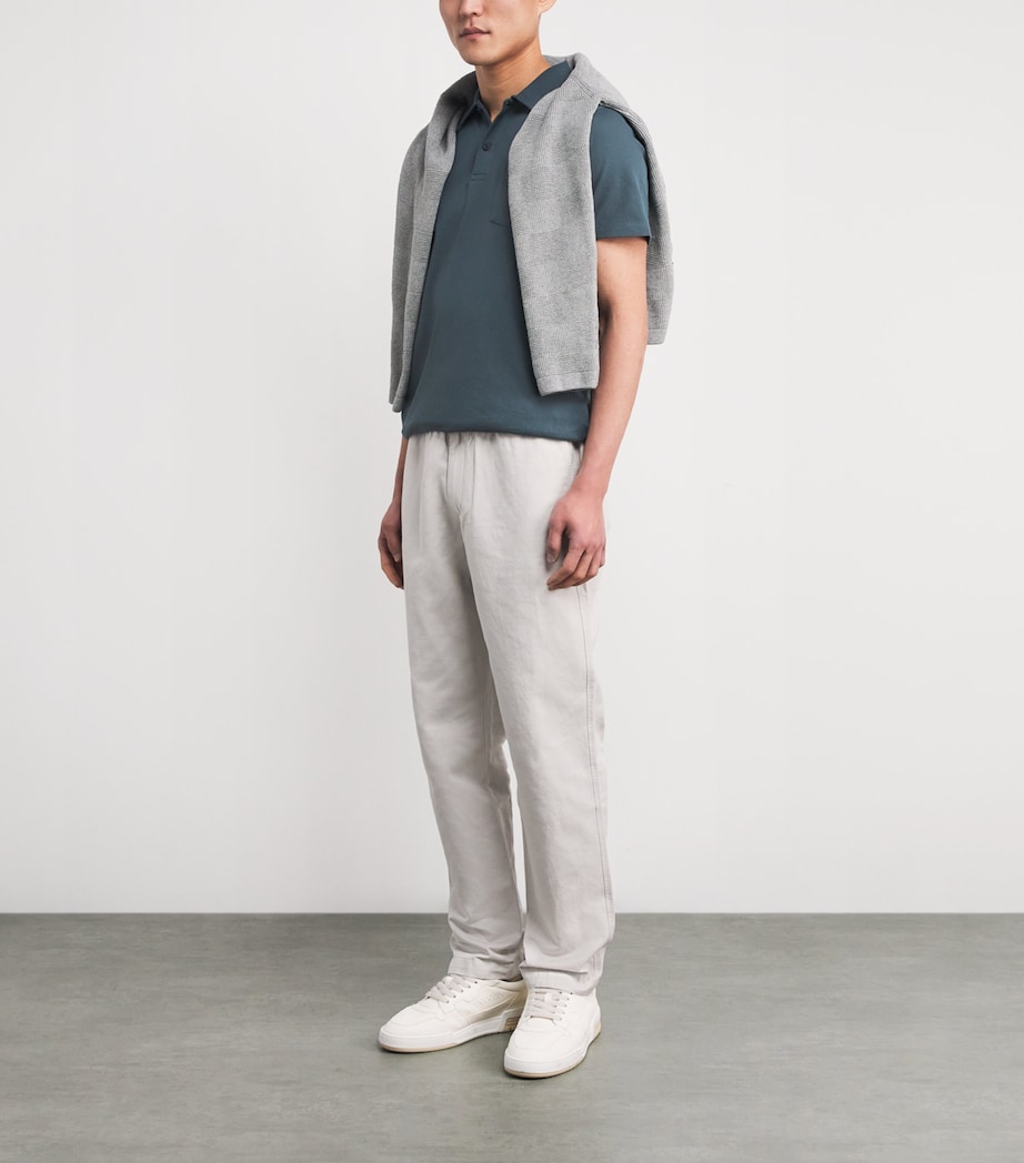 Supima Cotton Riviera Polo Shirt DARK PETROL26 GNIT Image 2