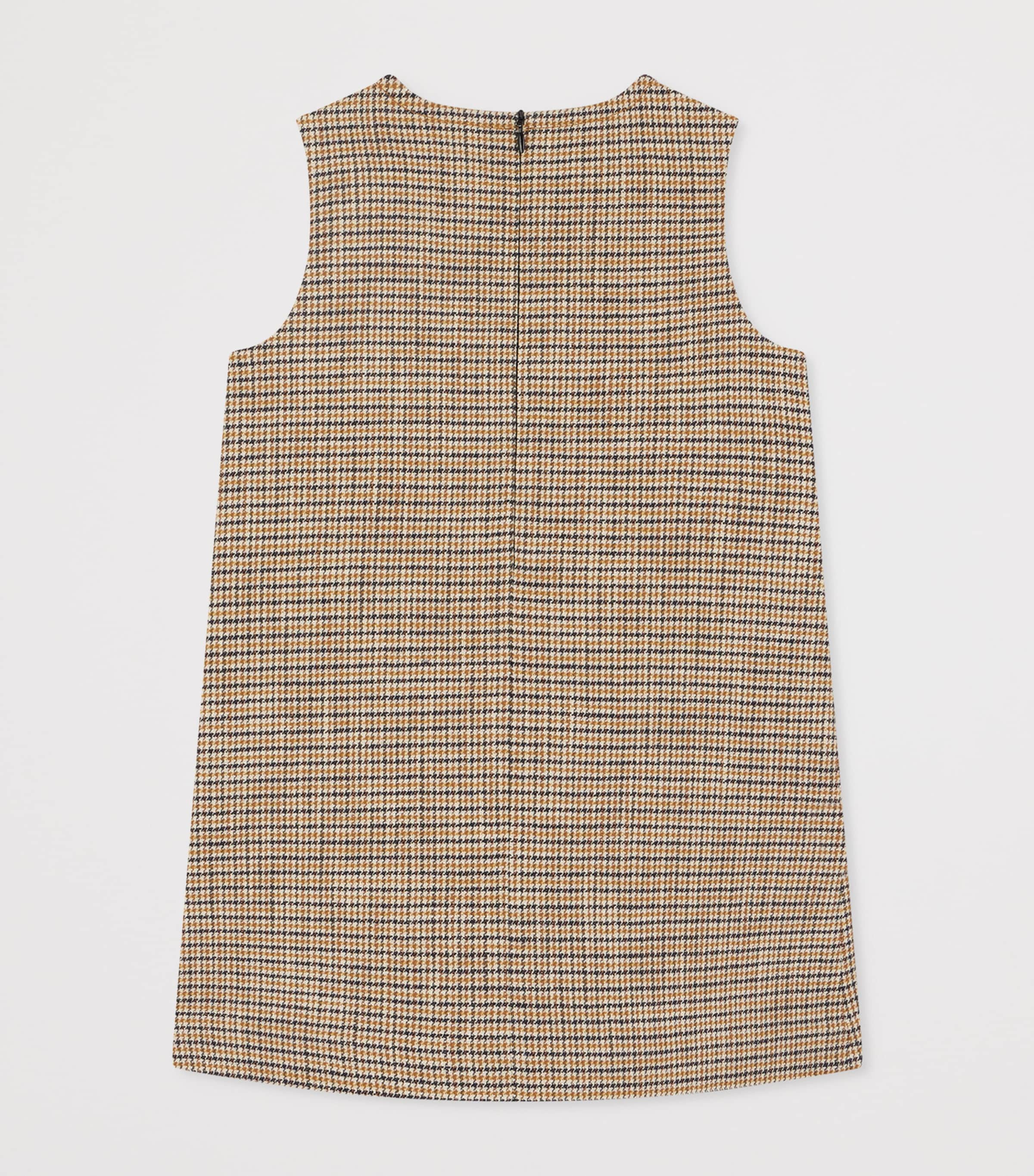 Cotton-Wool Tweed Jinette Dress (4-8 Years) CA OCRE Image 2
