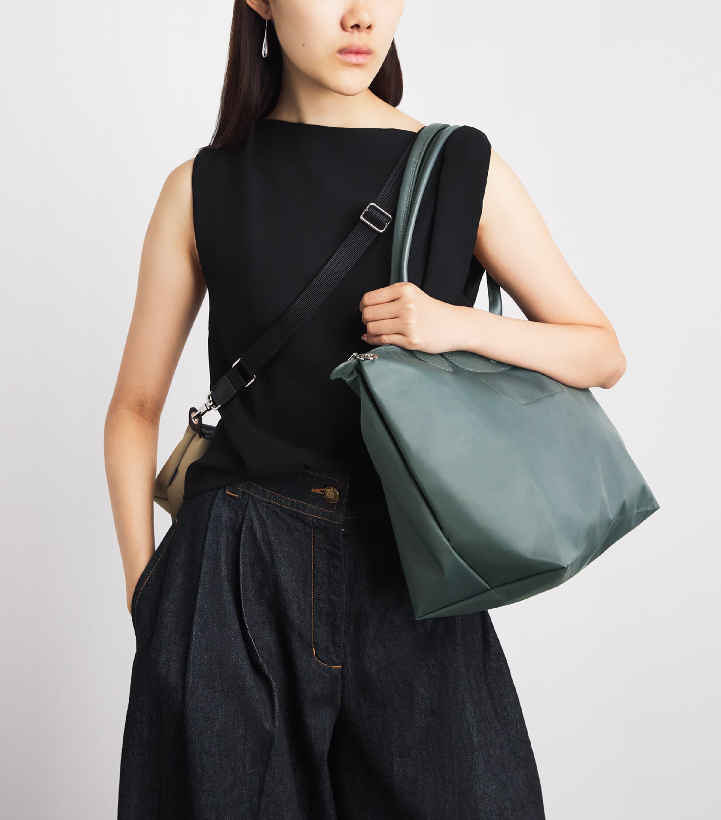 Longchamp Large Le Pliage One Tote Bag Anthracite Image 2