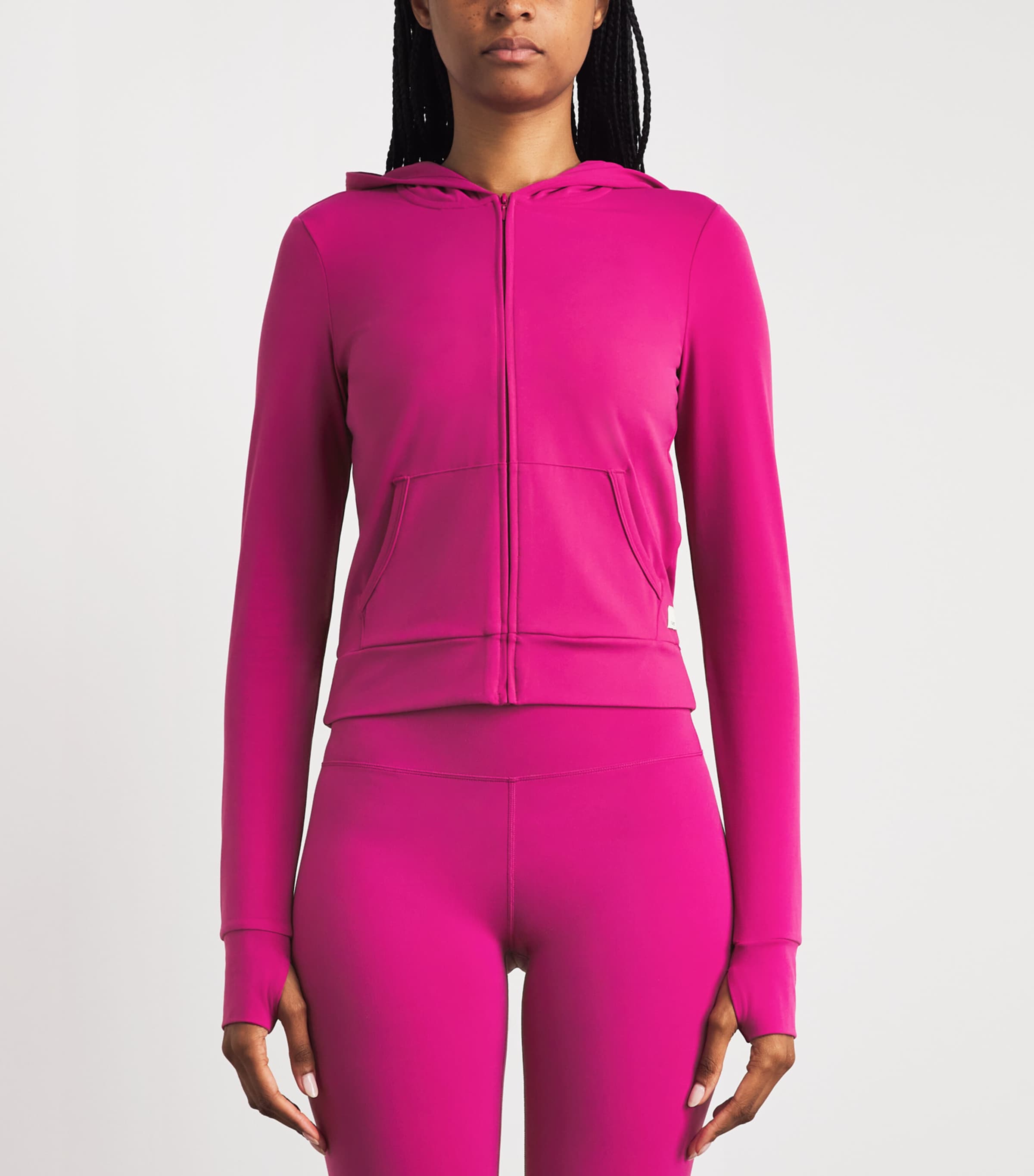 VUORI Womens AllTheFeels Mini Hoodie Dragonfruit Image 4