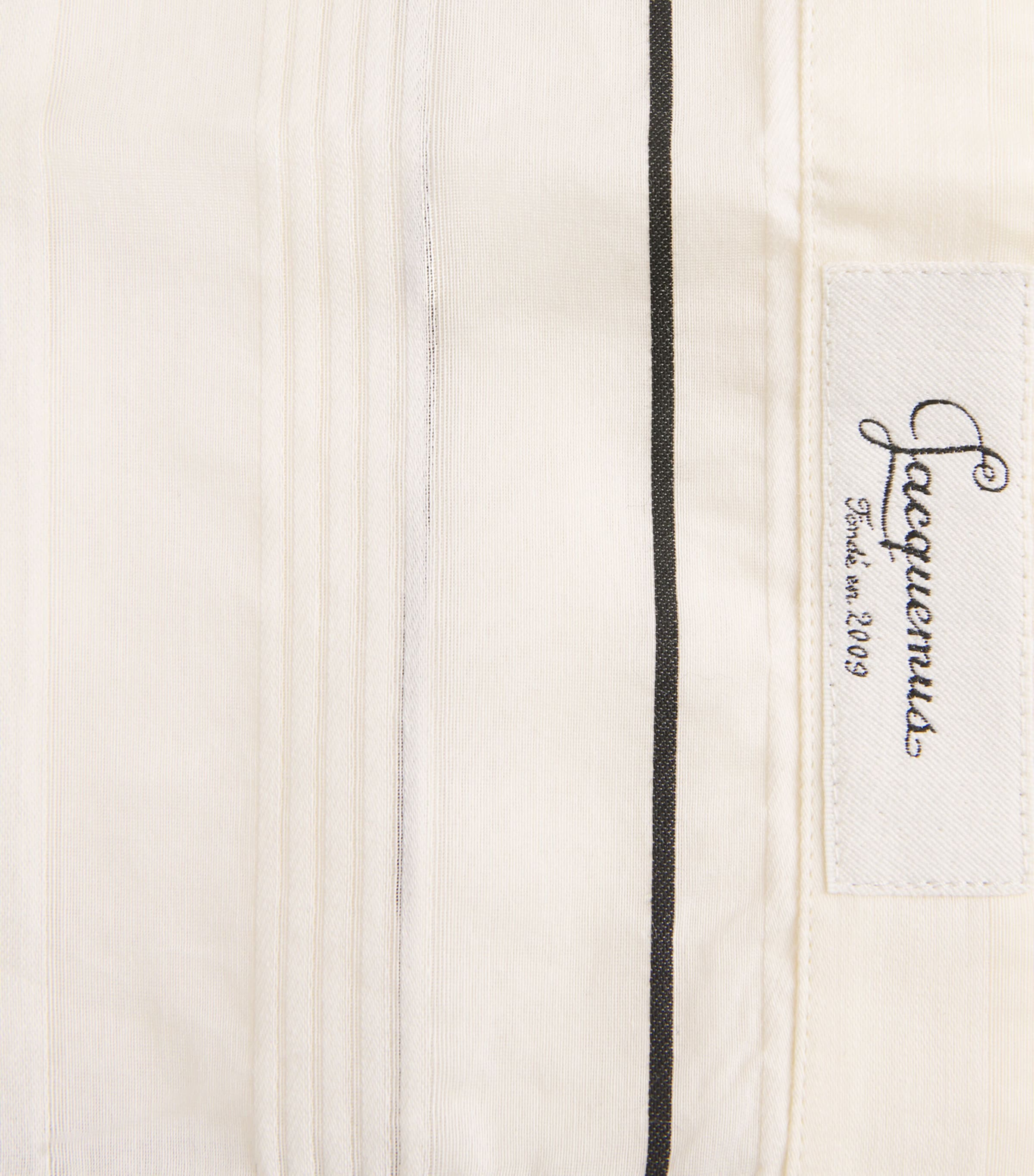 Jacquemus Mens Cotton-Silk Venice Shirt Stripe Wht/blk Image 6