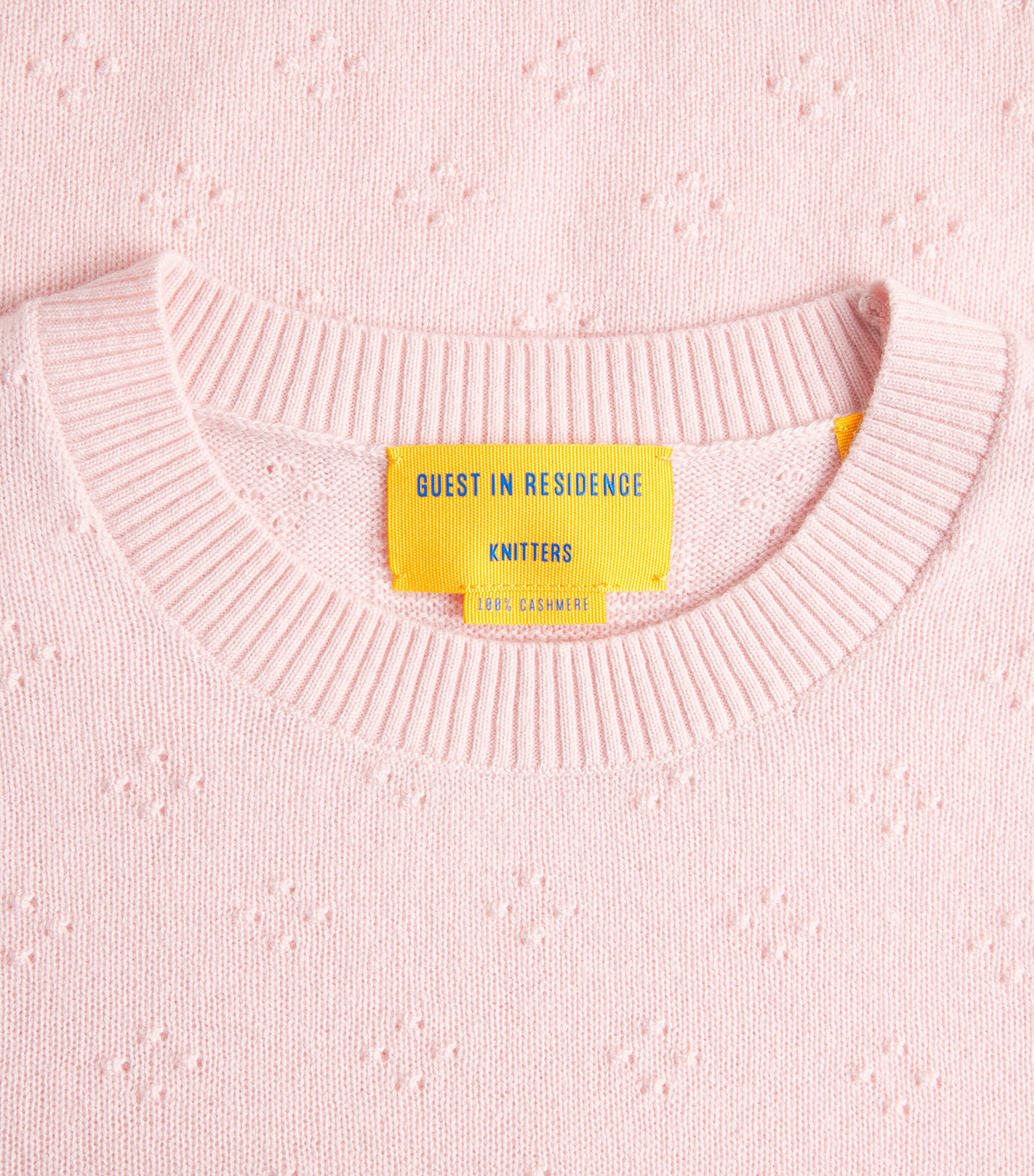 Guest In Residence Womens Cashmere Compass Shrunken Sweater Pwpnk Powder Pink Image 6