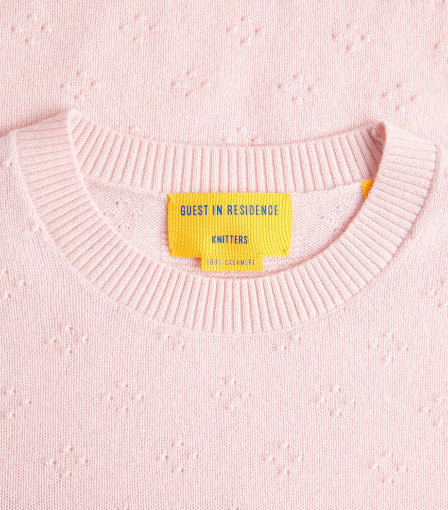 Guest In Residence Womens Cashmere Compass Shrunken Sweater Pwpnk Powder Pink Image 6