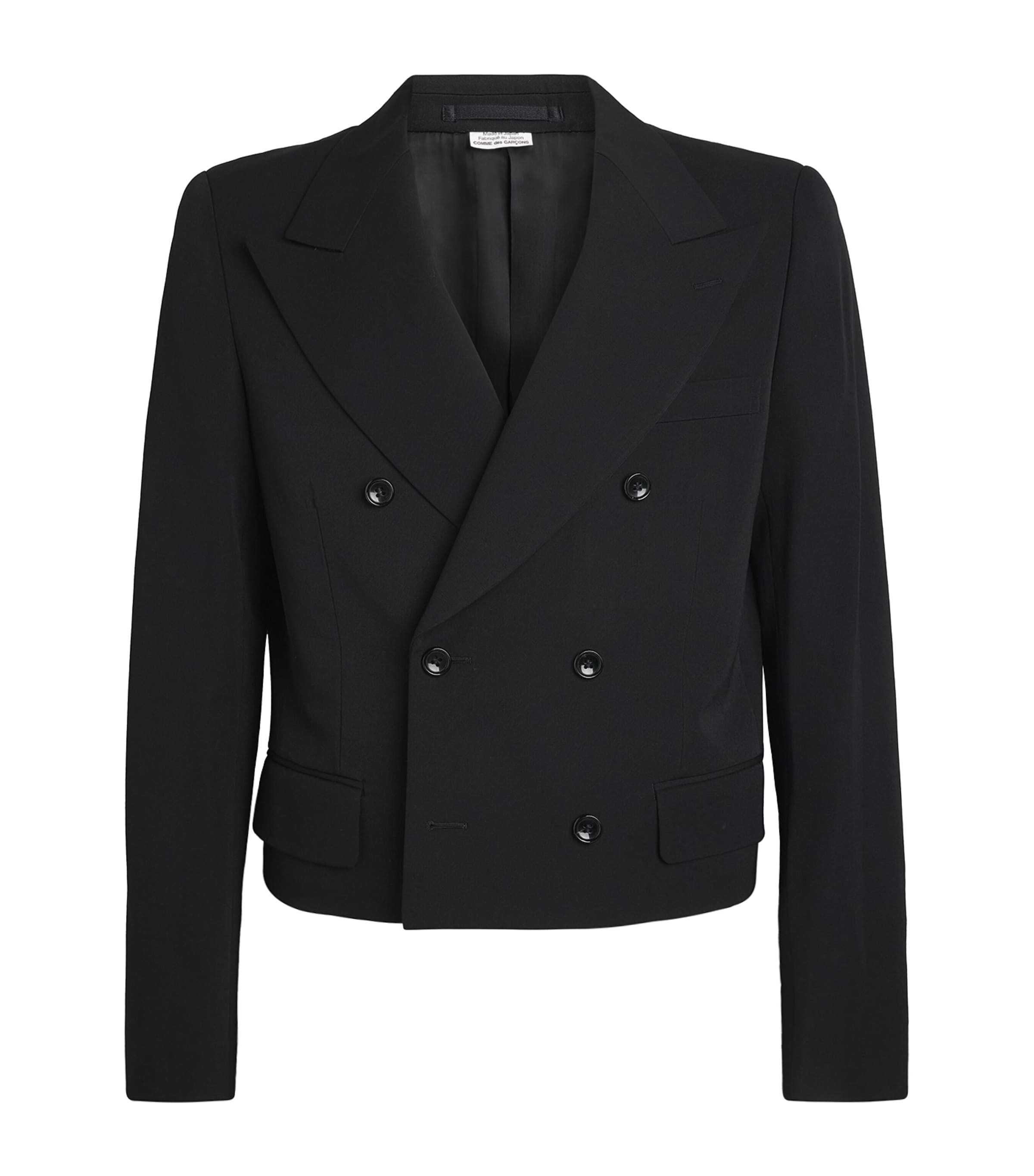 Comme Des Garçons Homme Plus Mens Wool Double-Breasted Blazer Black Image 1