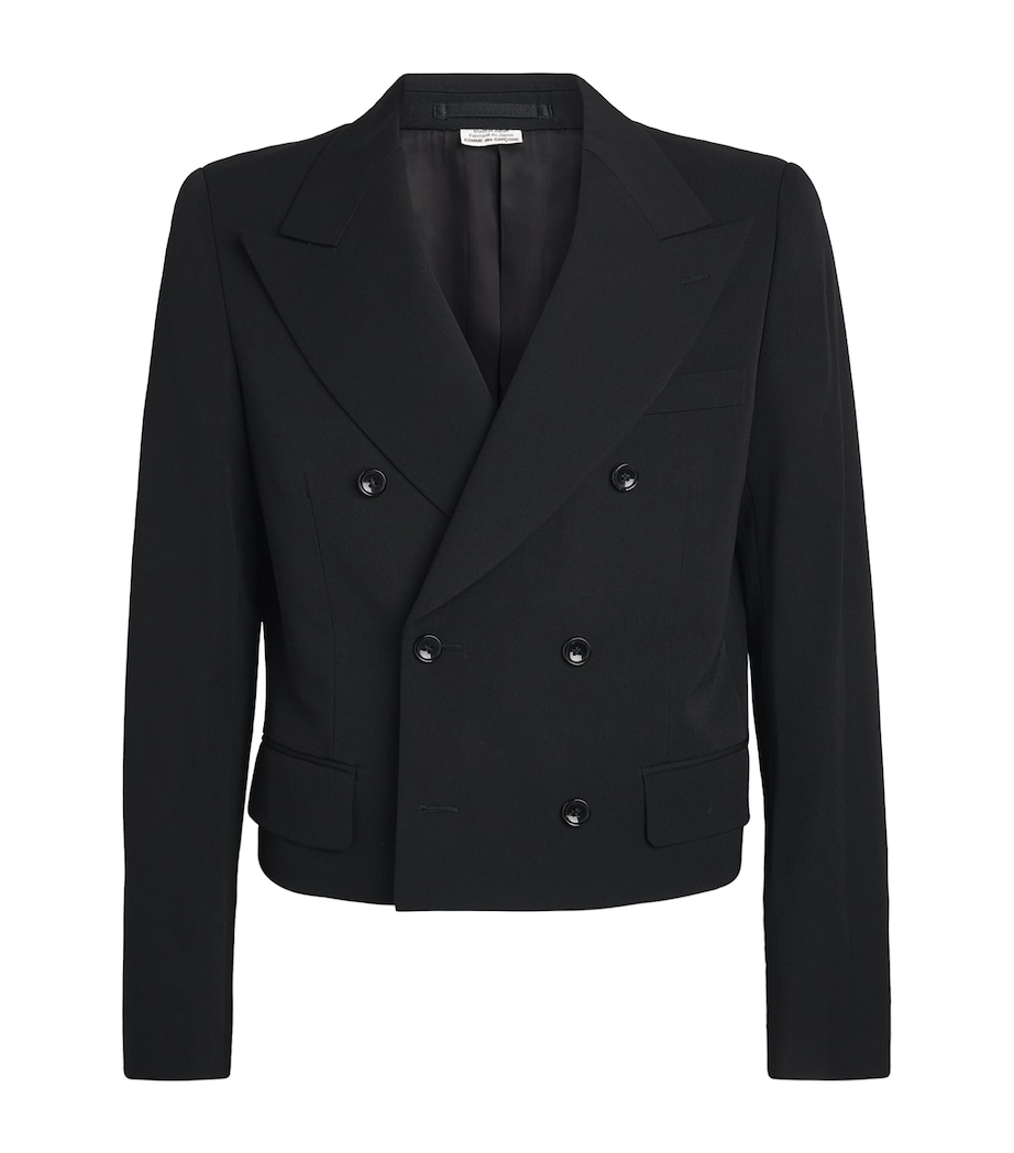 Comme Des Garçons Homme Plus Mens Wool Double-Breasted Blazer Black Image 1