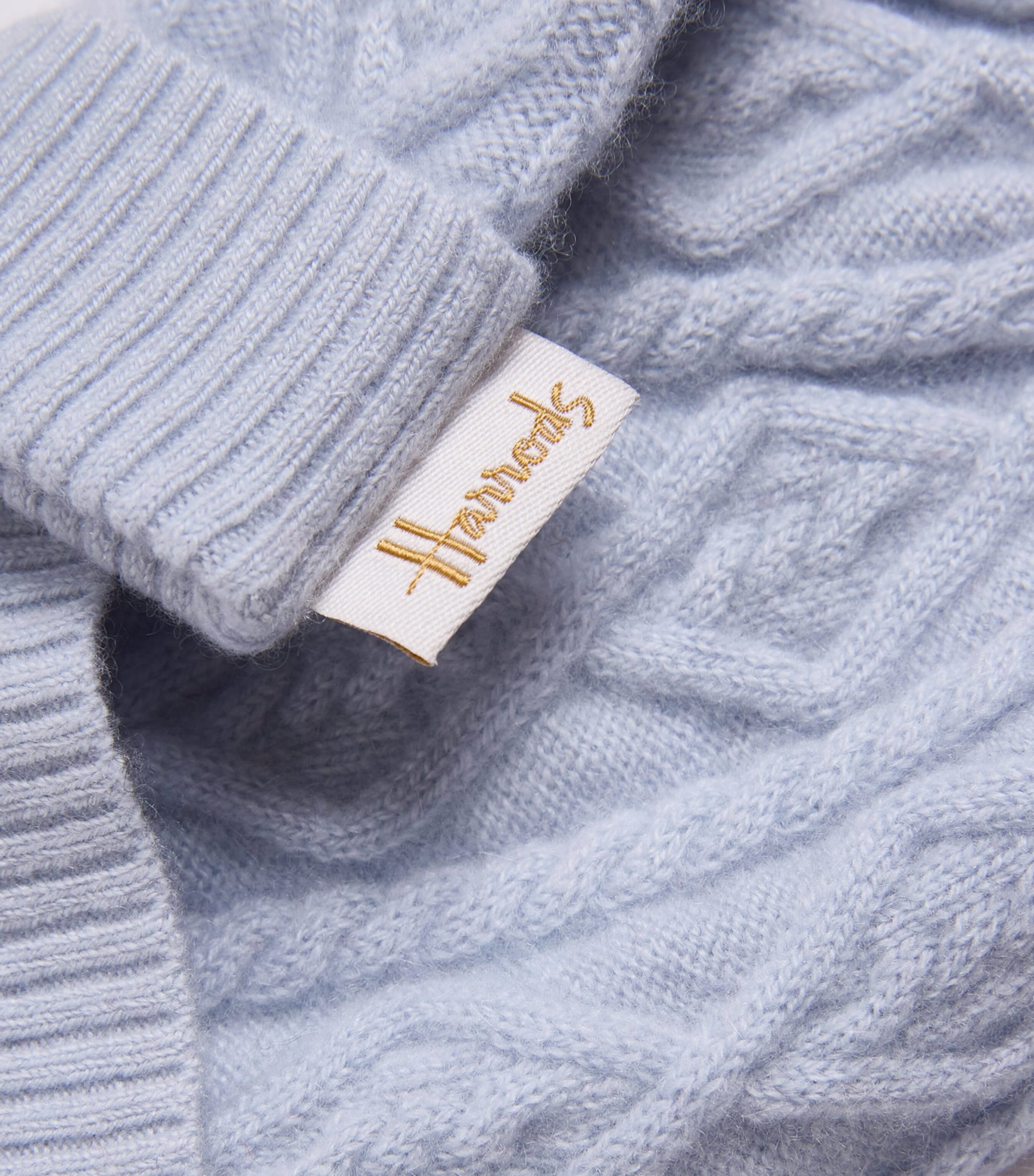 Cashmere Hat (0-18 Months) BLUE Image 3