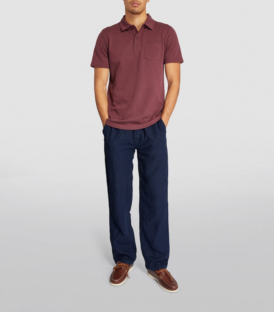 Linen Pacha Drawstring Trousers 390 BLUE MARINE Image 2