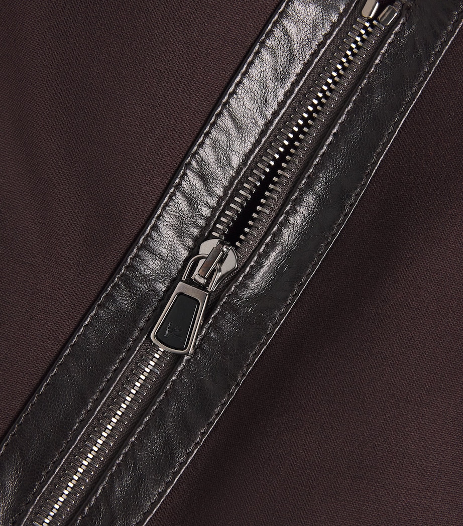 Isaia Mens Wool Padded Aviator Jacket Image 6