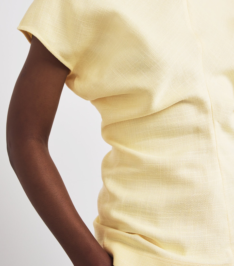 Pleated-Waist Top 300 STRAW Image 6