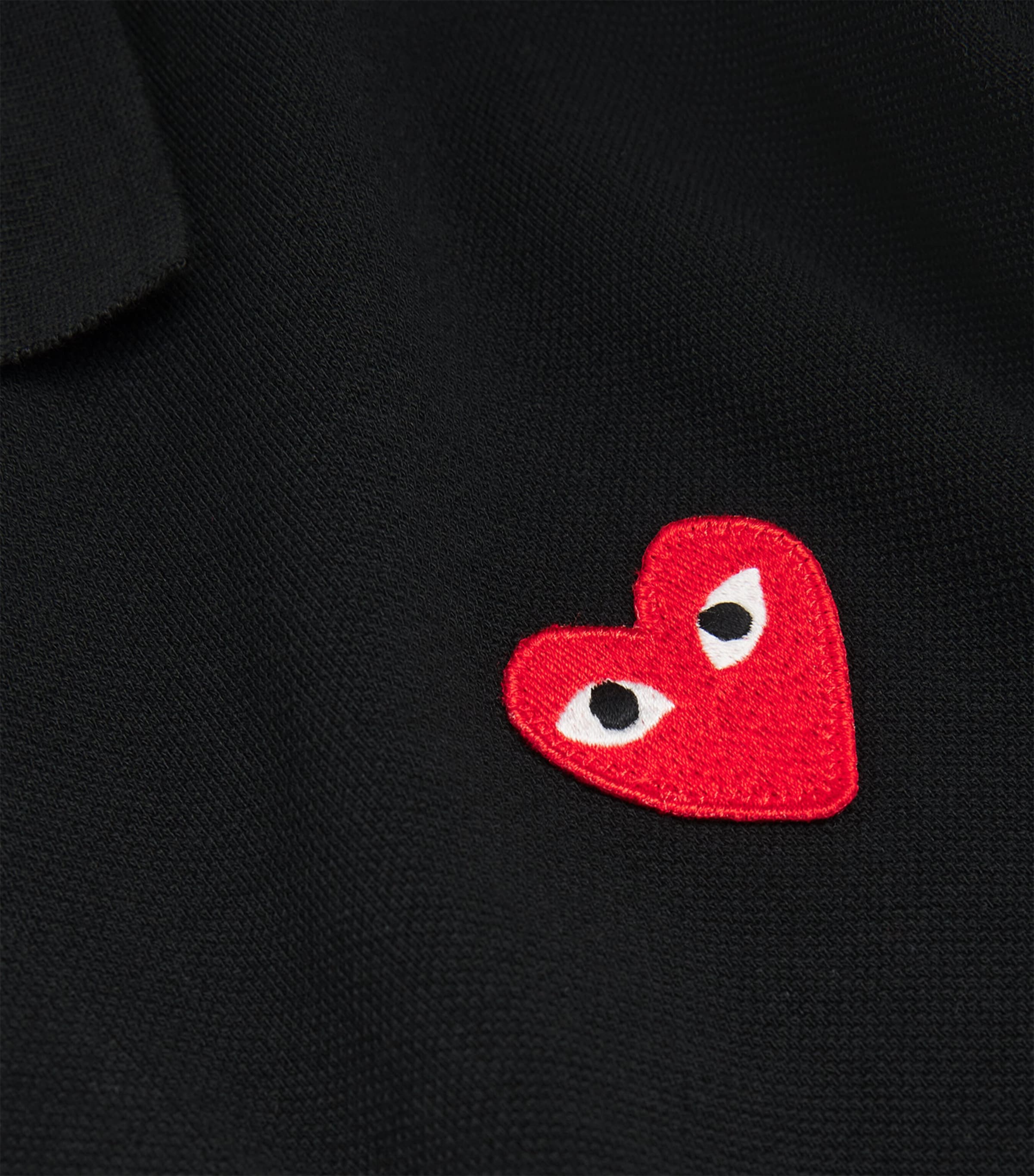 Comme Des Garçons Play Mens Heart Logo Polo Shirt Black Image 5