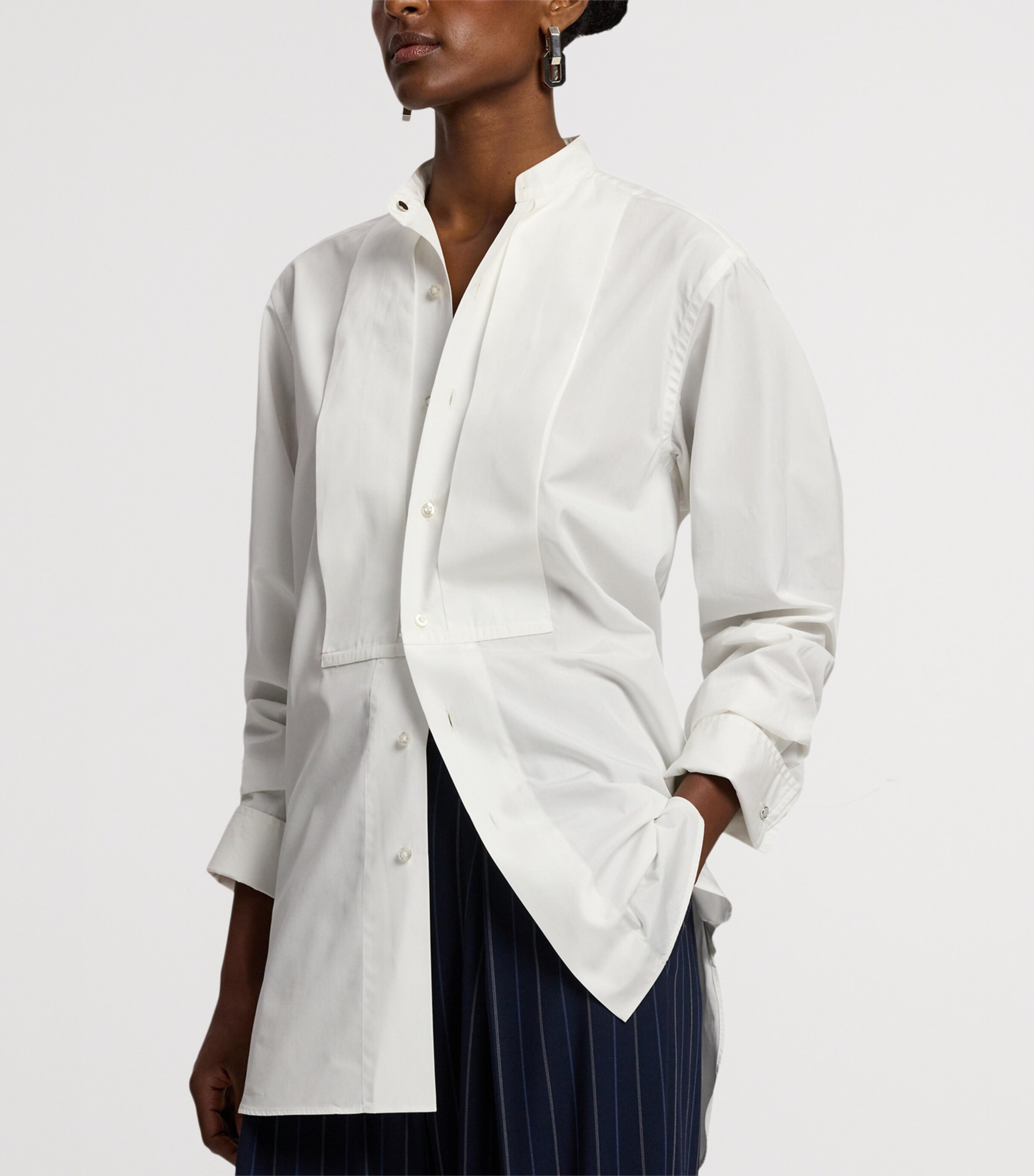 Ralph Lauren Collection Womens Cotton Kirstin Shirt White Image 3