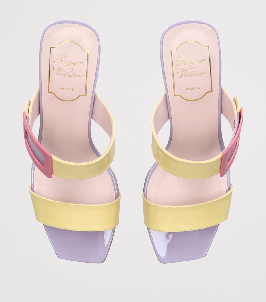 Roger Vivier Patent Leather Belle Vivier Wedge Sandals 60 Mult/other Image 4