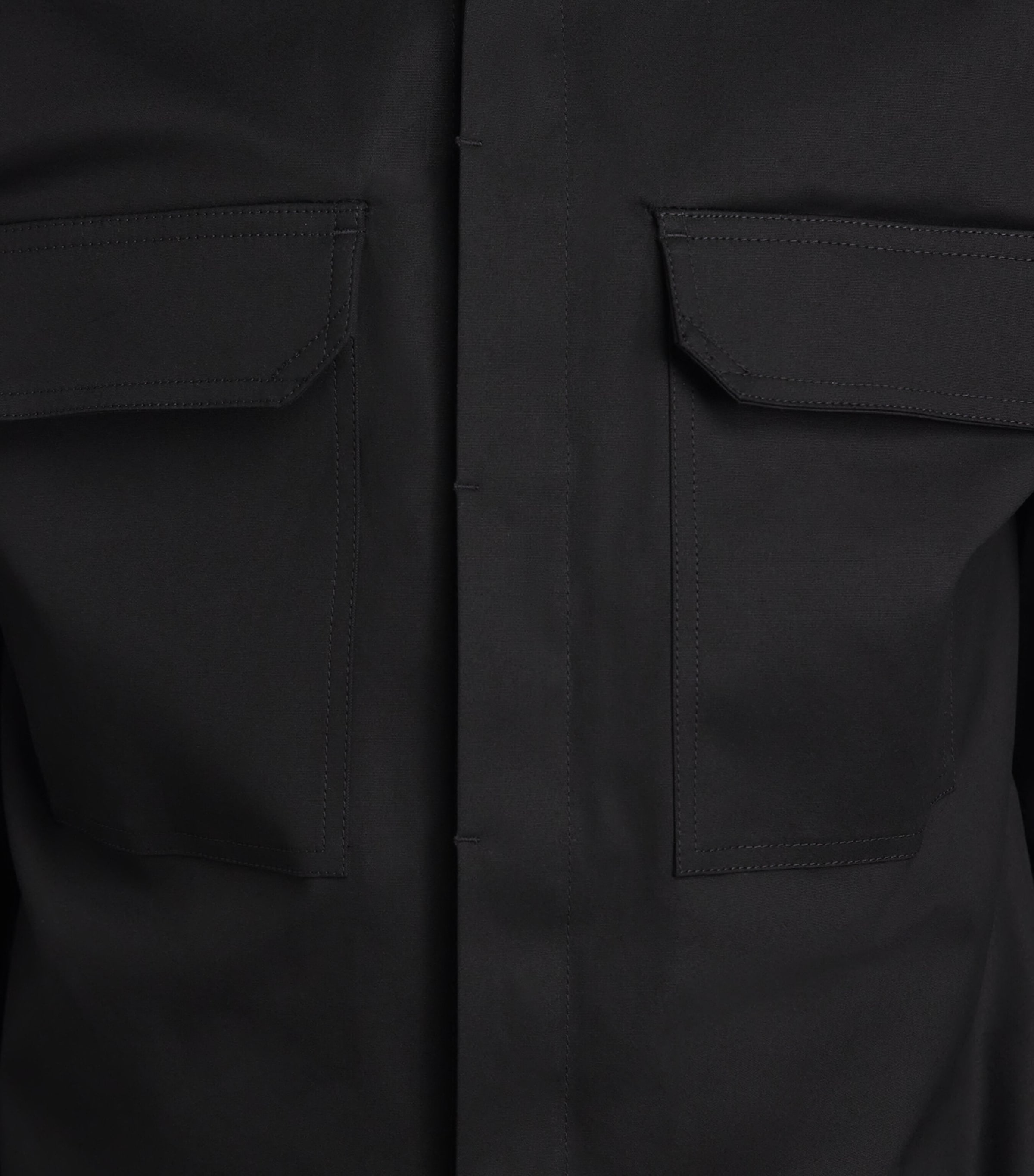 Rick Owens Mens Cotton Poplin Work Shirt Black Image 3