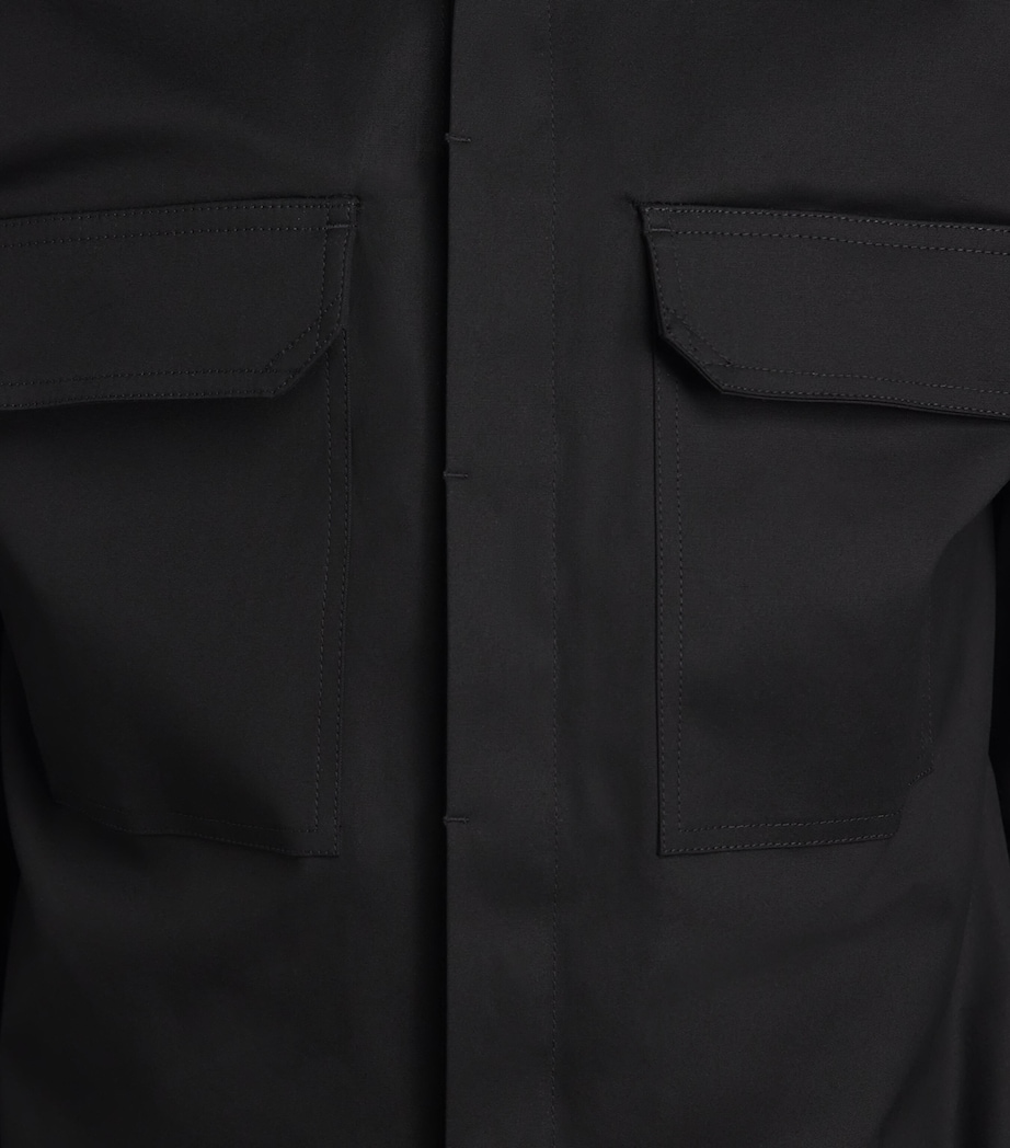 Rick Owens Mens Cotton Poplin Work Shirt Black Image 3