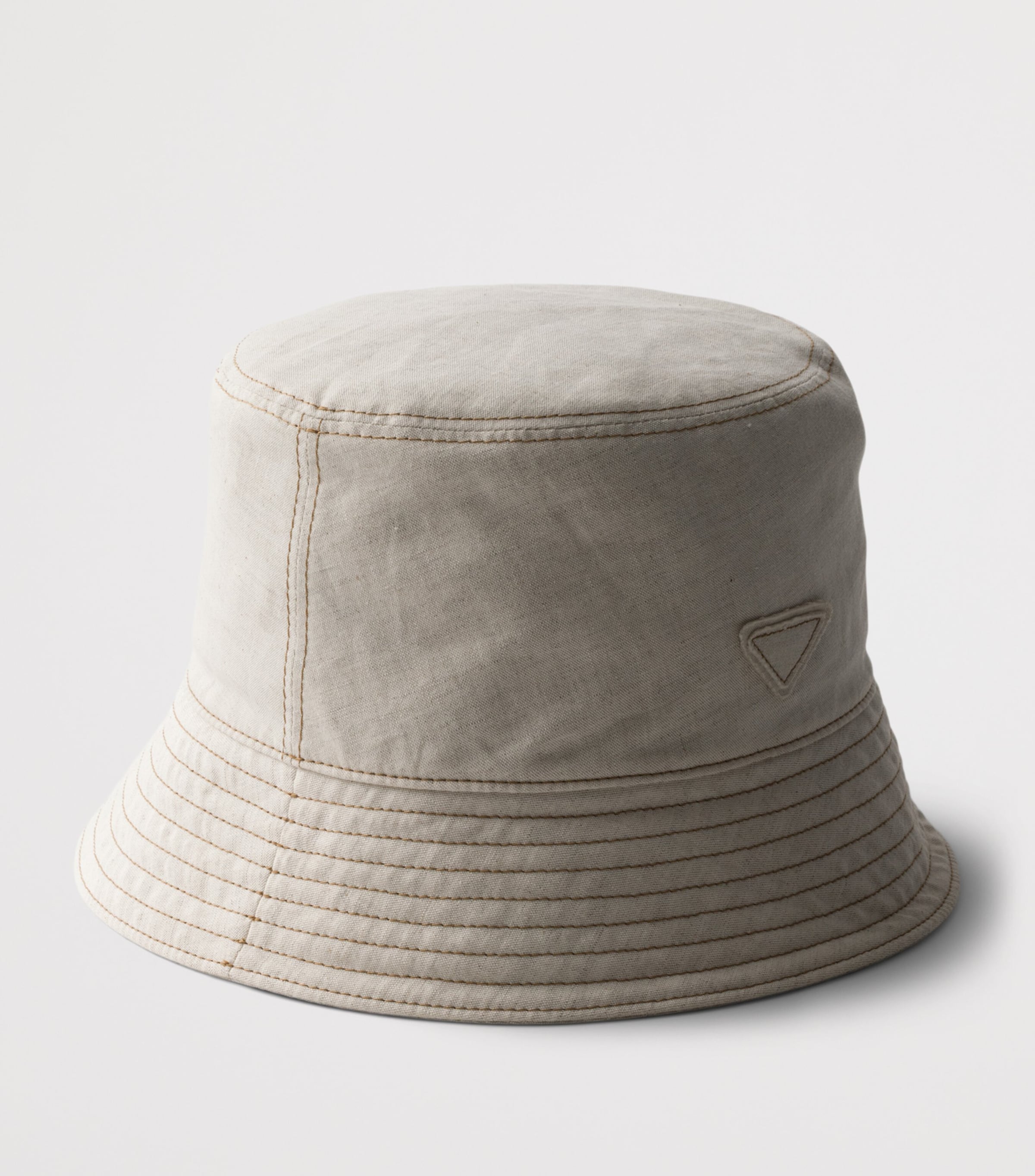 Prada Twill Bucket Hat Neutral Image 2