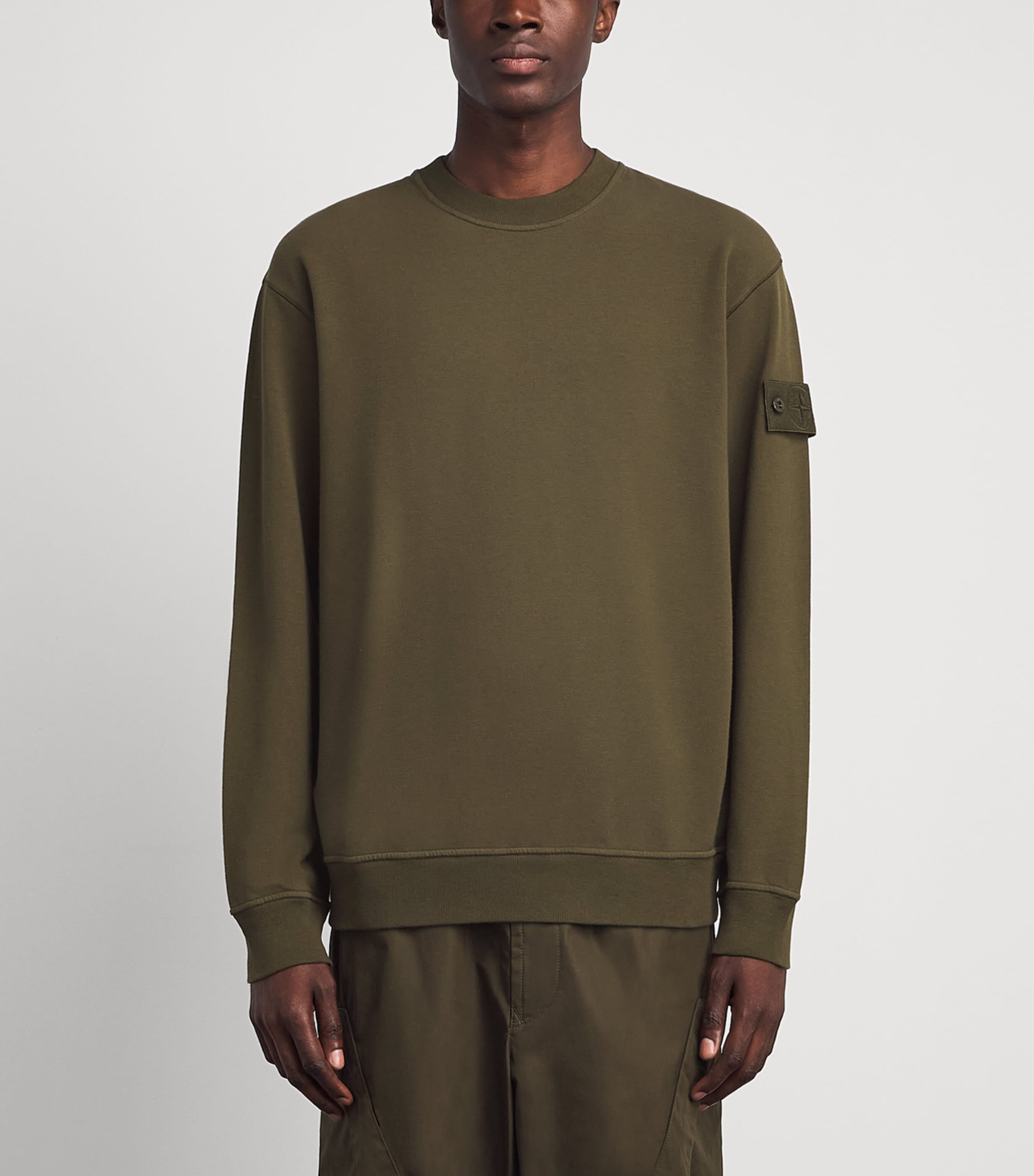 Stone Island Mens Cotton-Blend Ghost Sweatshirt Image 4