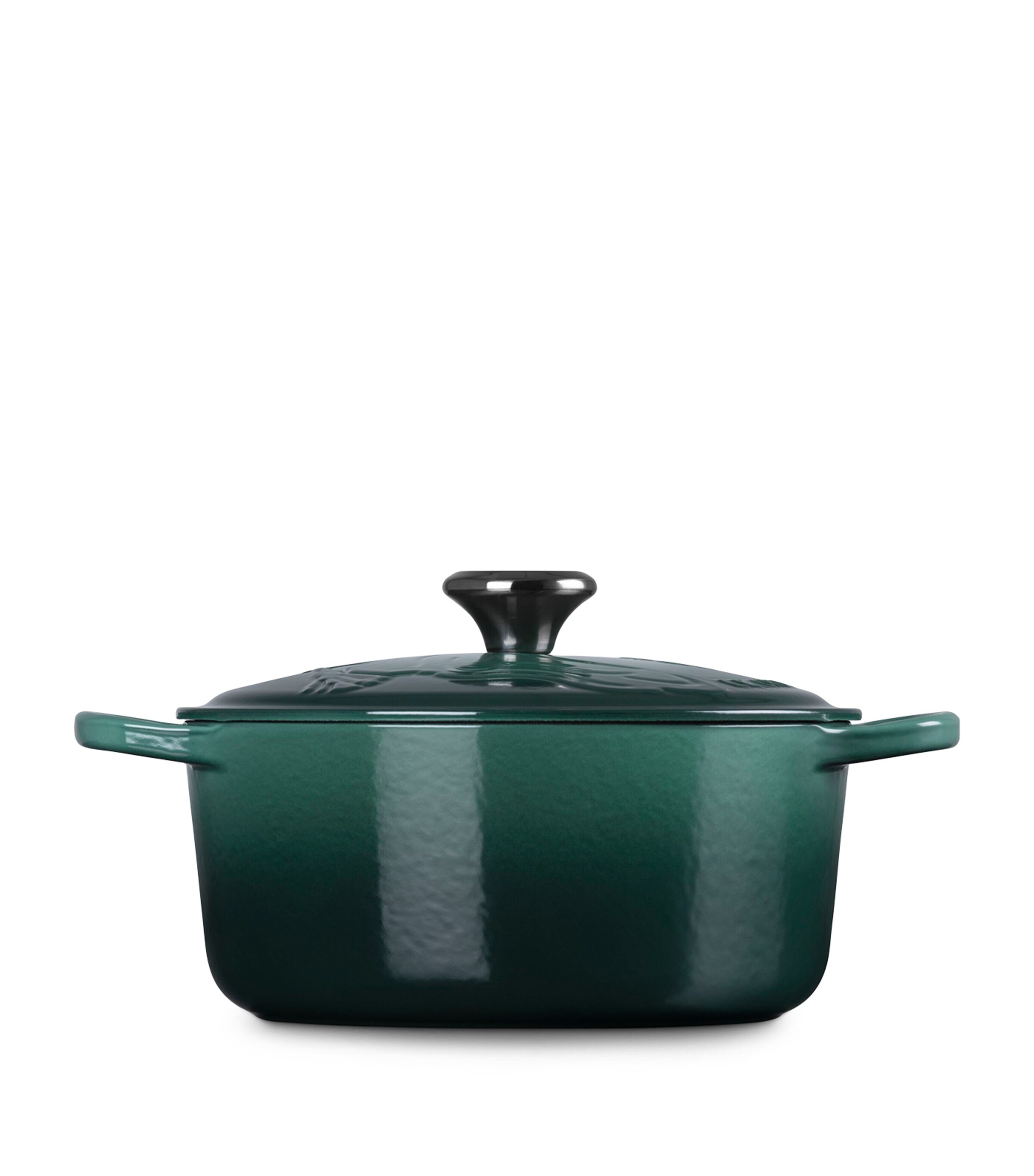 Cast Iron Elphaba Embossed Casserole Dish (24cm) GREEN Image 3