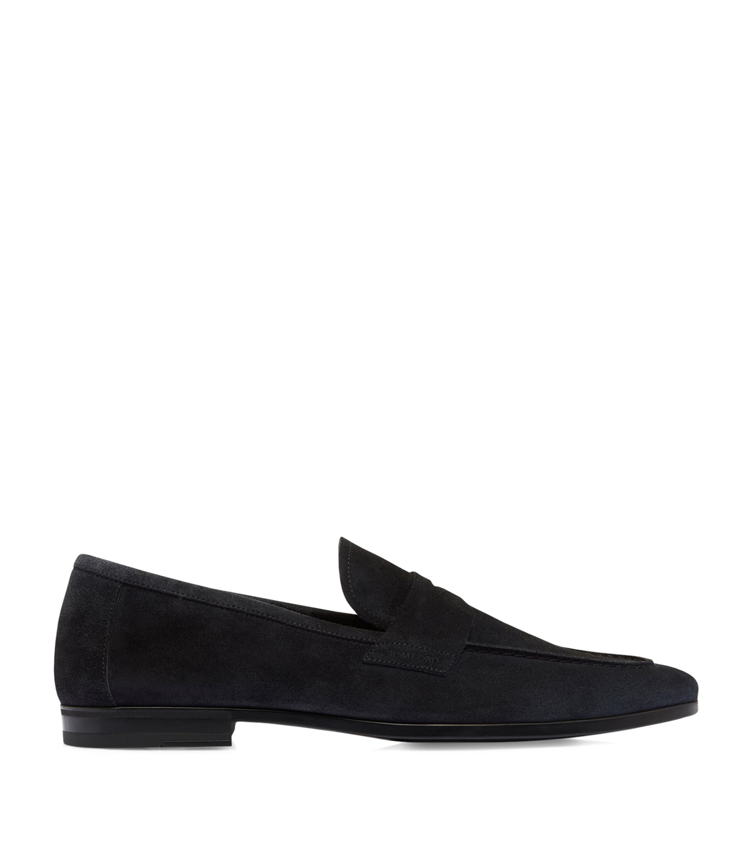 Tom Ford Sean Penny Loafer In Navy