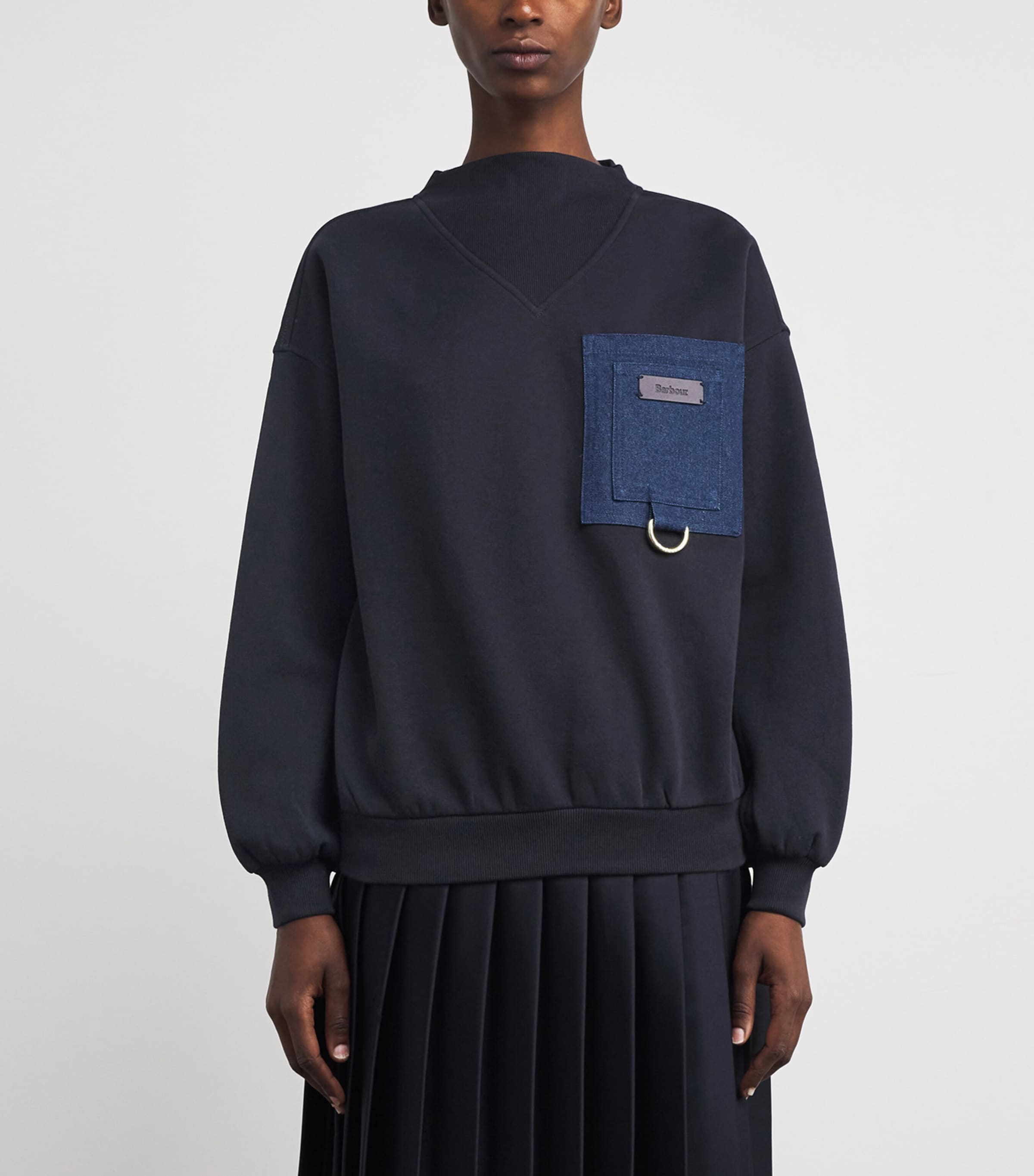 Cotton-Blend Saima Sweatshirt DARK NAVY Image 3