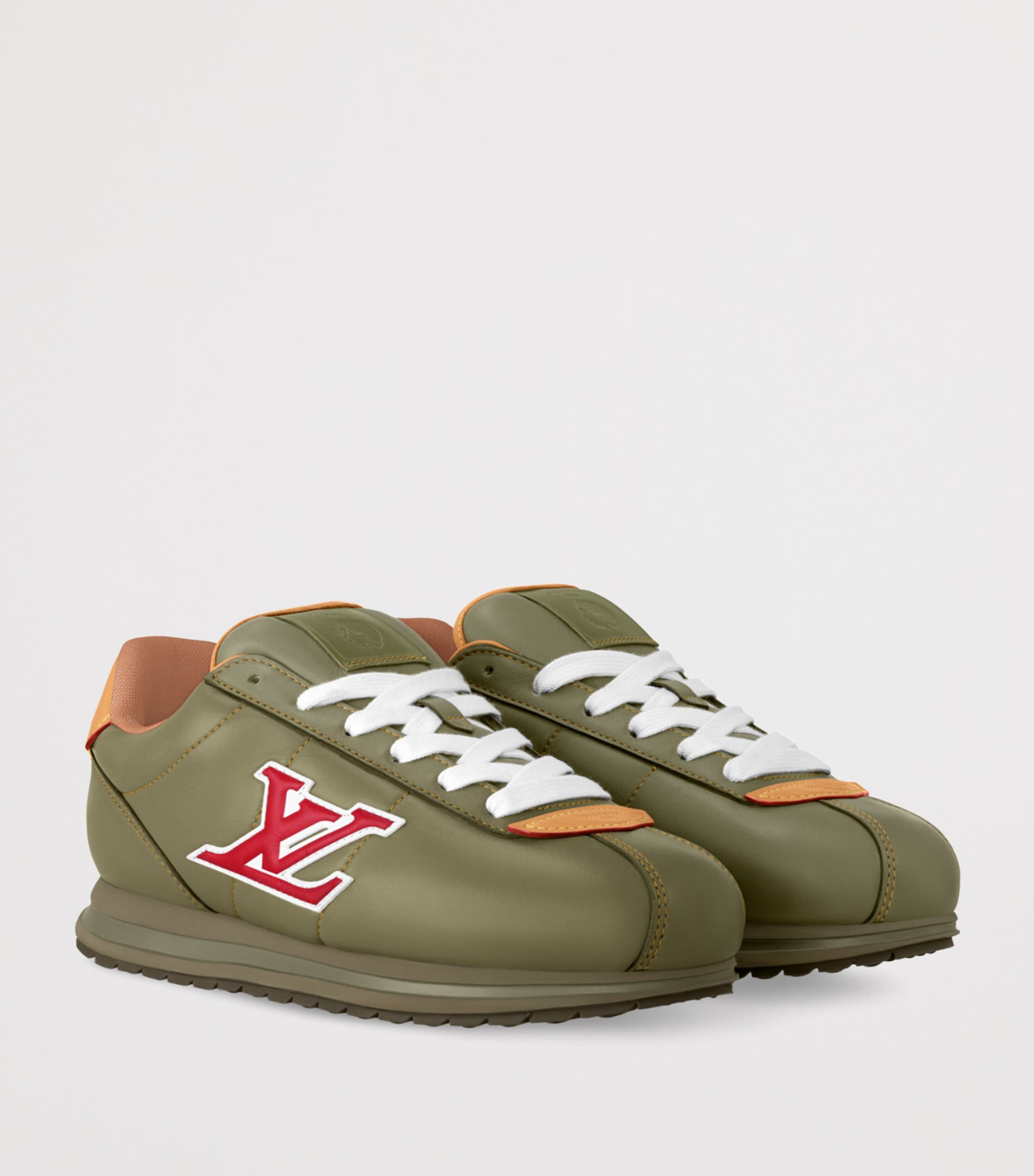 Leather Buttersoft Low-Top Sneakers KHAKI GREEN Image 5