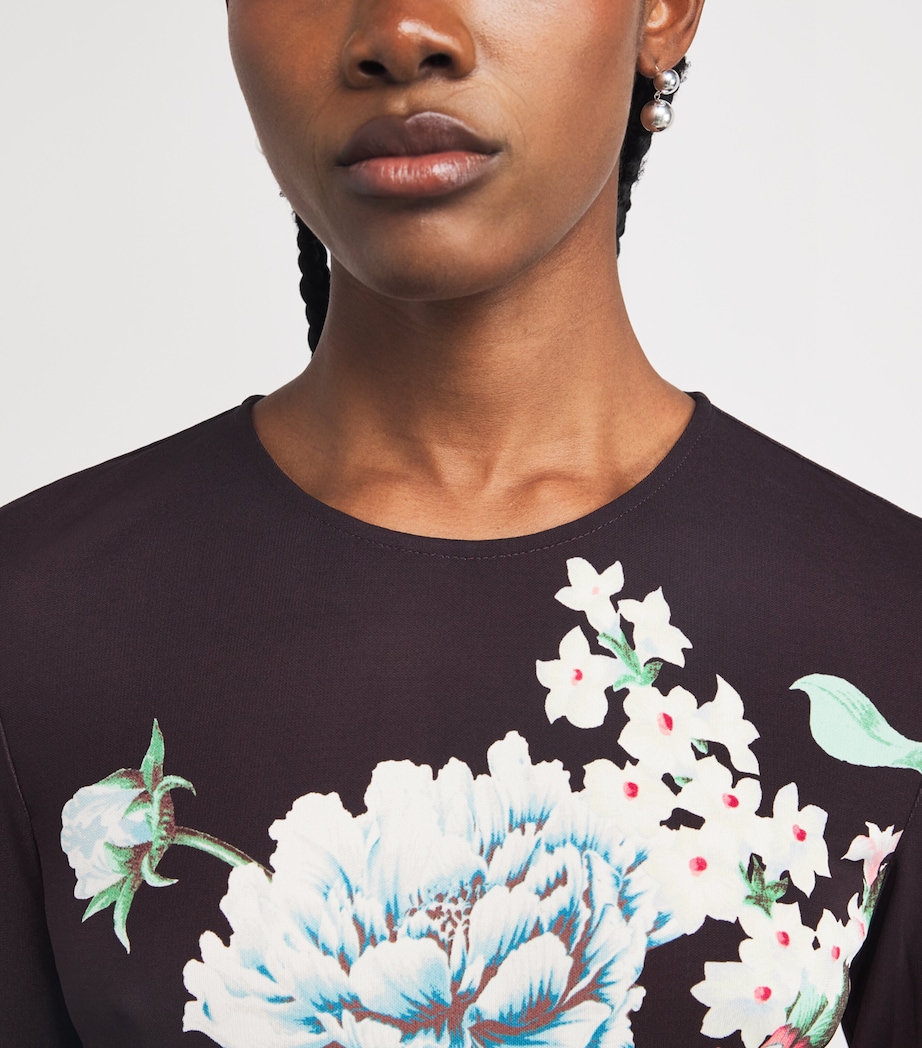 Jersey Floral Midi Dress 200 BROWN FLORAL Image 6