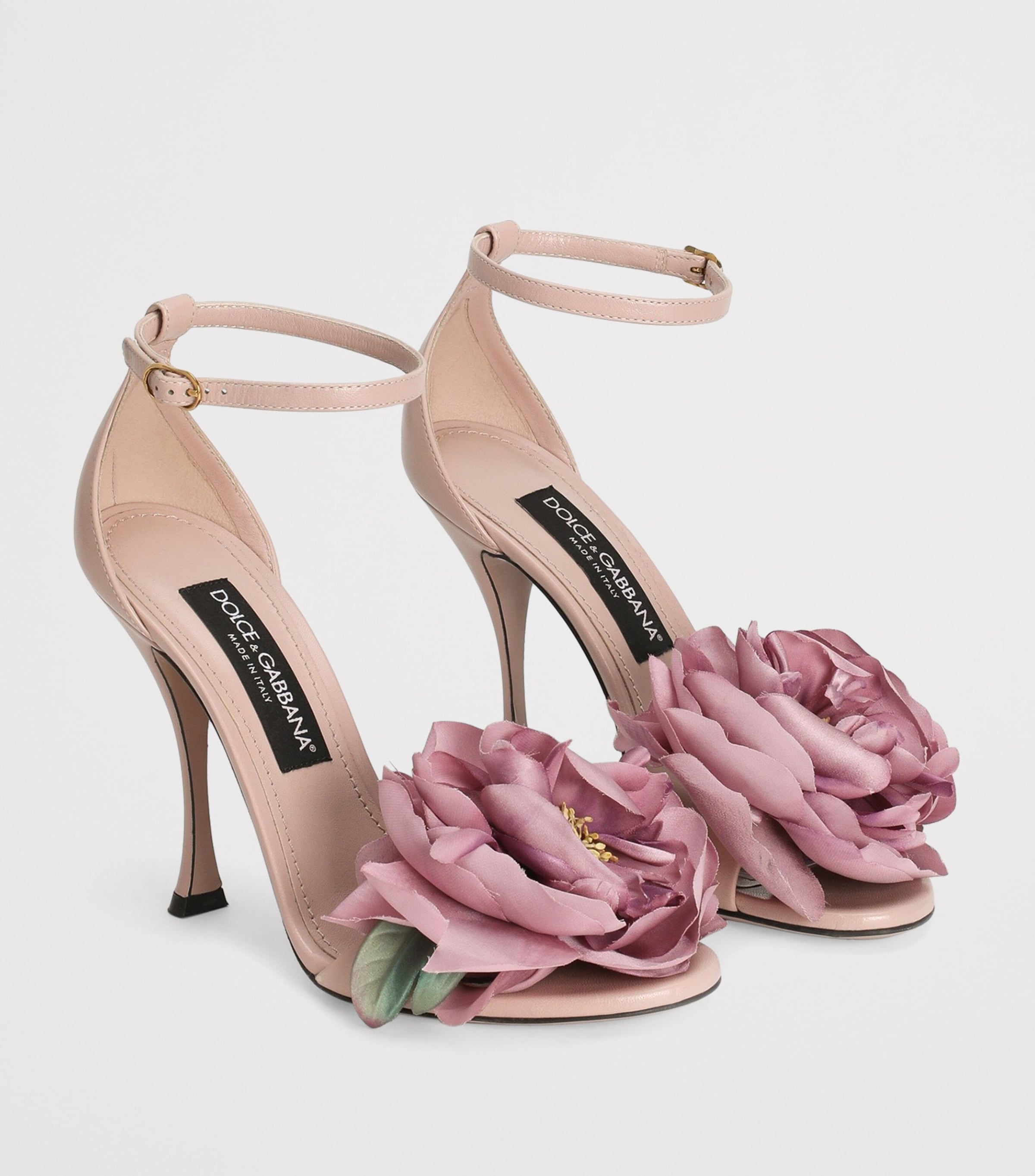 Dolce&Gabbana Leather Keira Sandals 105 Powd Image 2