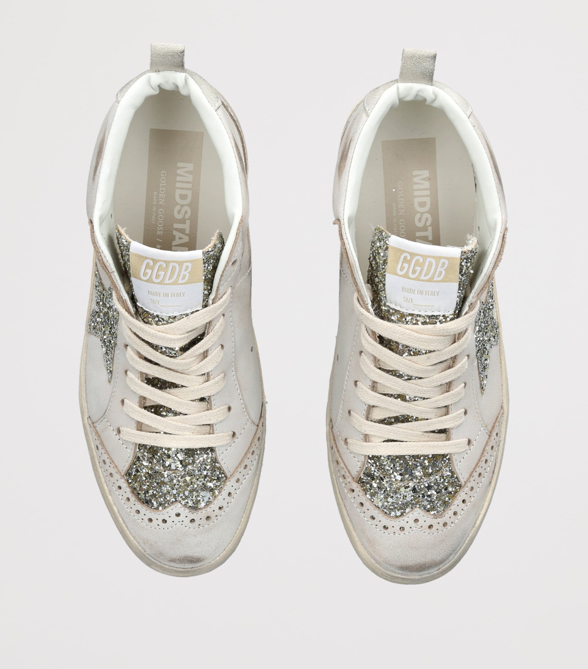 Golden Goose Leather Mid Star Sneakers Beige Oth Image 4