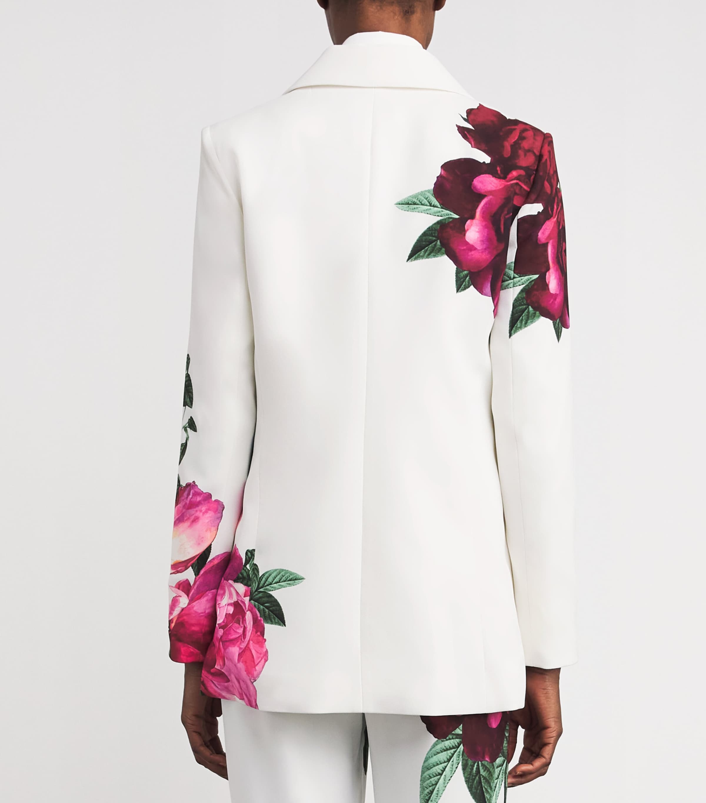 Alice+Olivia Womens Floral Print Danny Blazer O/white Image 5