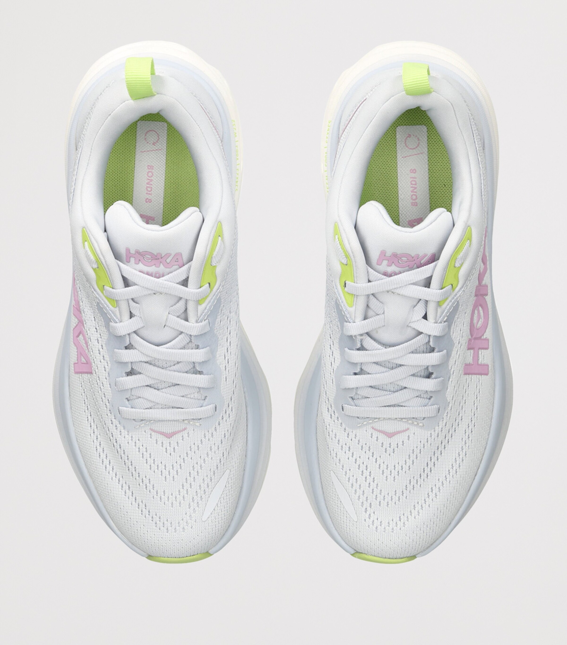 Hoka Bondi 8 Running Trainers White/comb Image 4