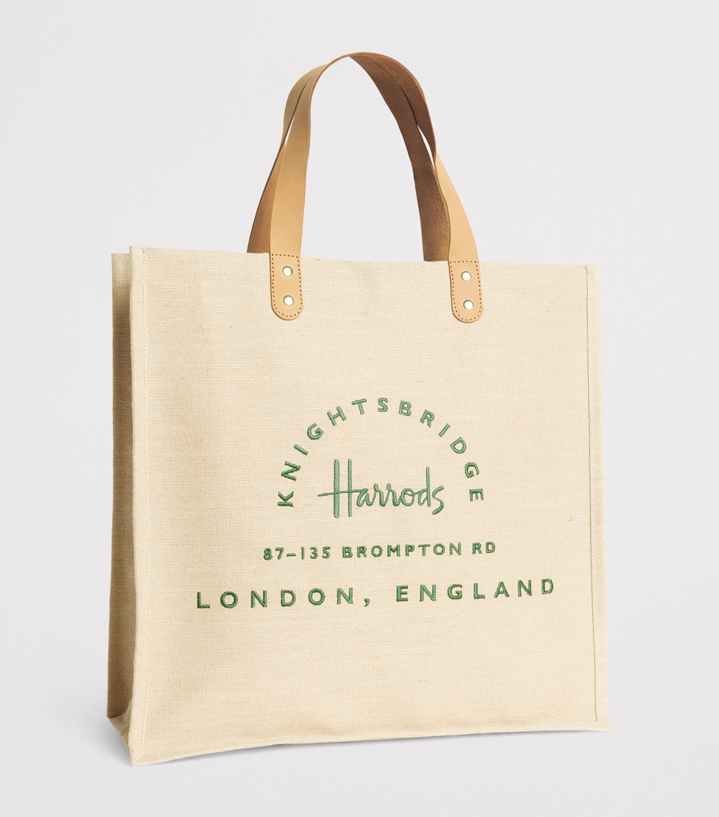 Jute and Cotton Food Halls Shopper Bag NEUTRAL Image 2