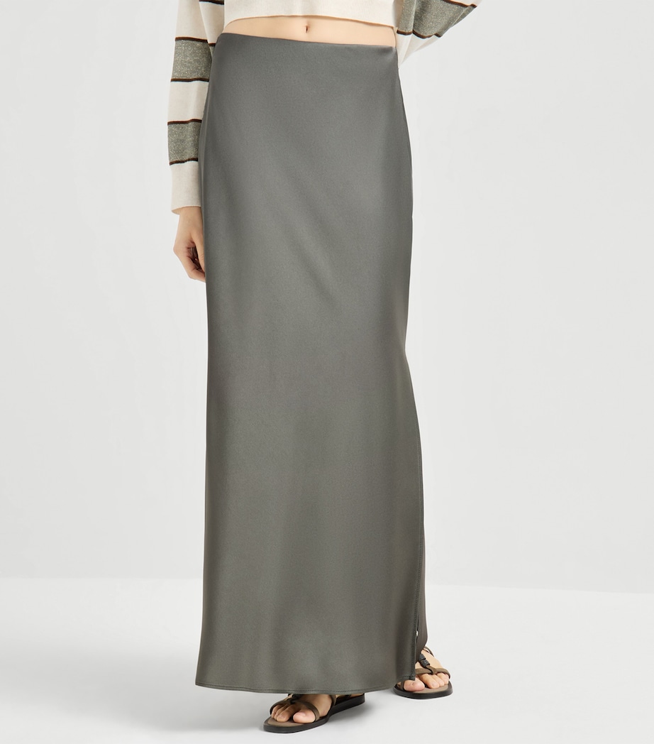 Satin Cady Maxi Skirt C9125 Image 2