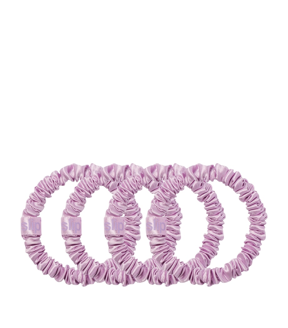Mulberry Silk Skinny Scrunchies (Set of 4) WILDFLOWER Image 2