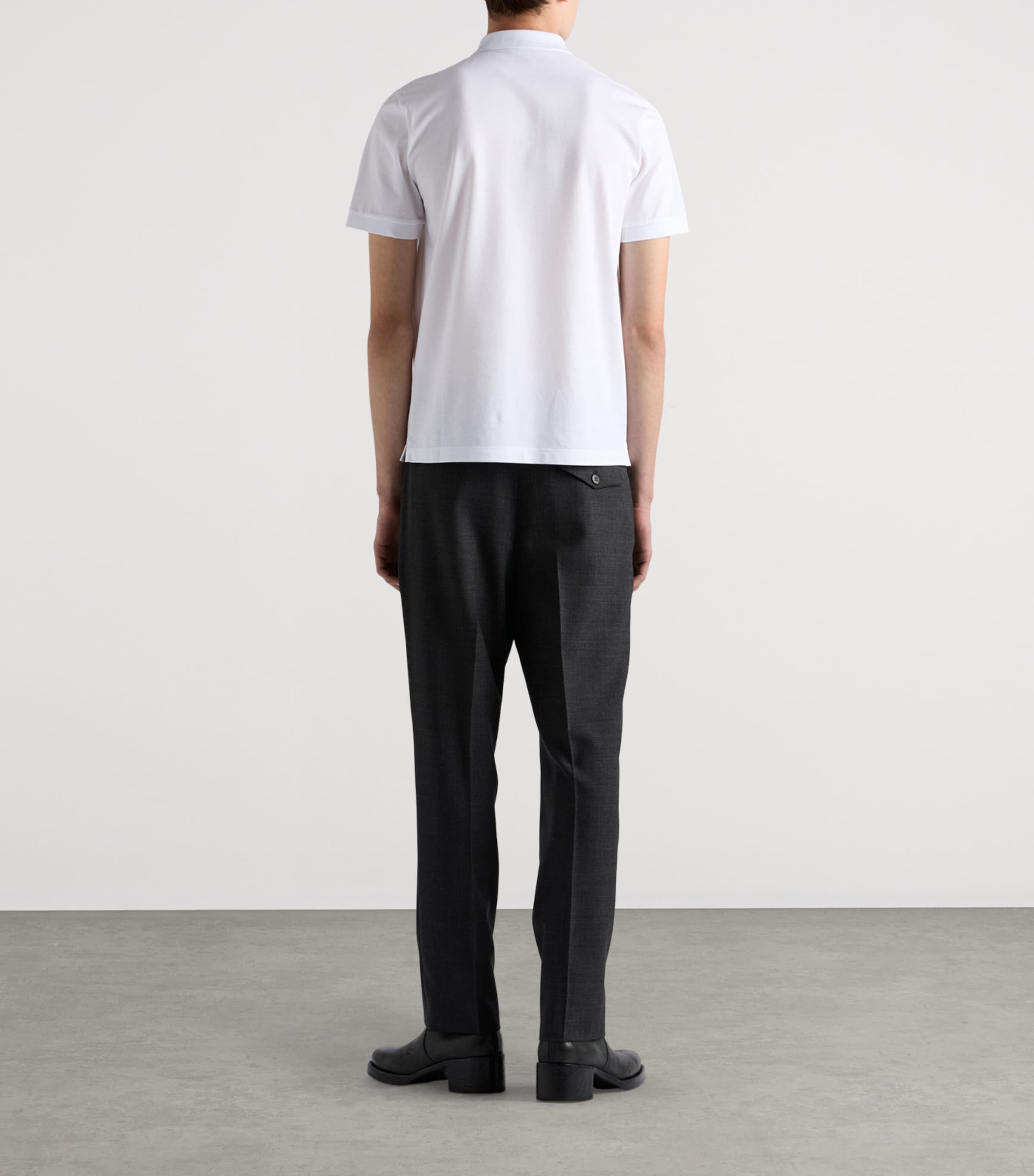 Cotton Piqué Polo Shirt F0009 Image 5
