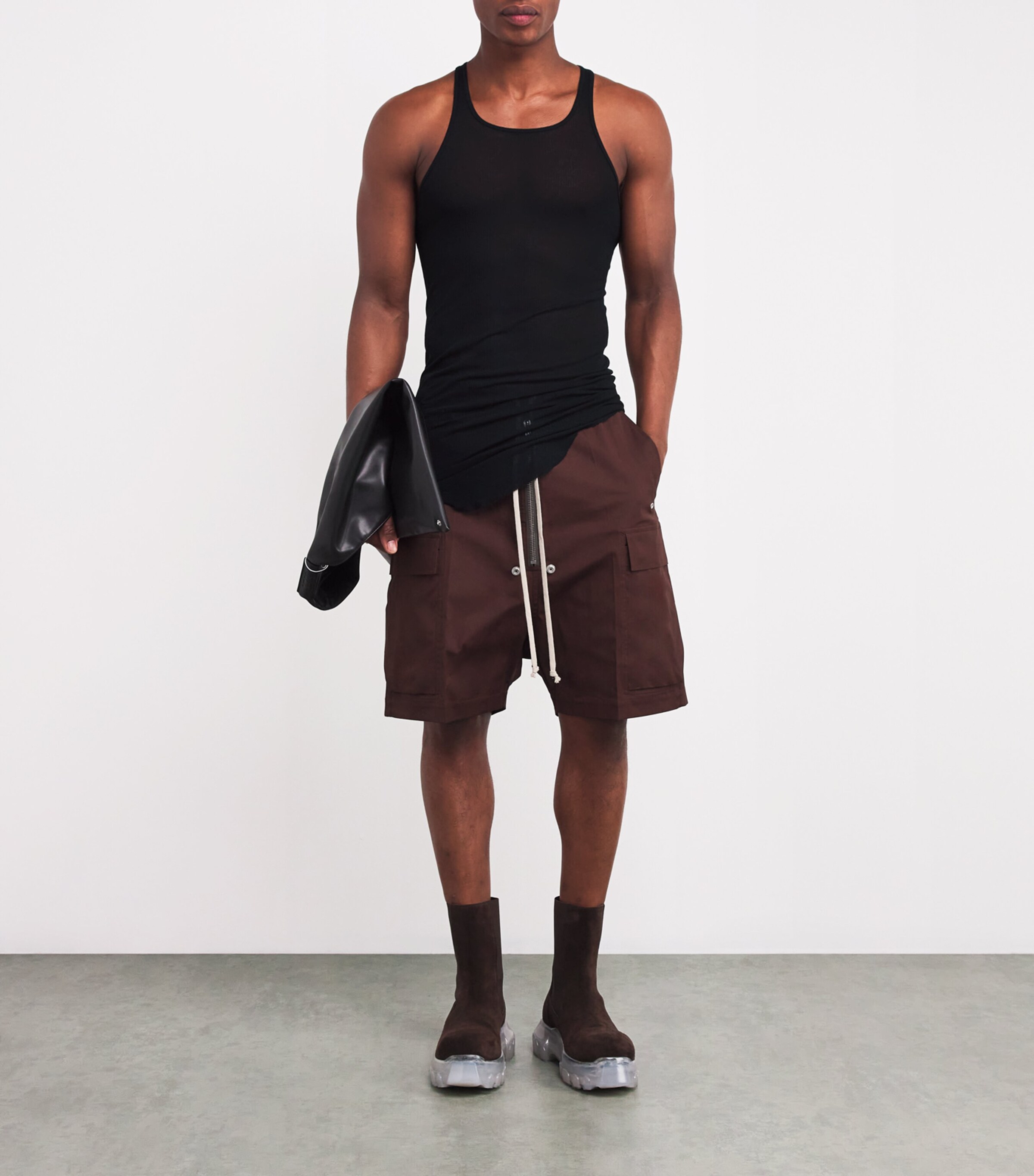 Ribbed Tank Top 09/BLACK Image 2