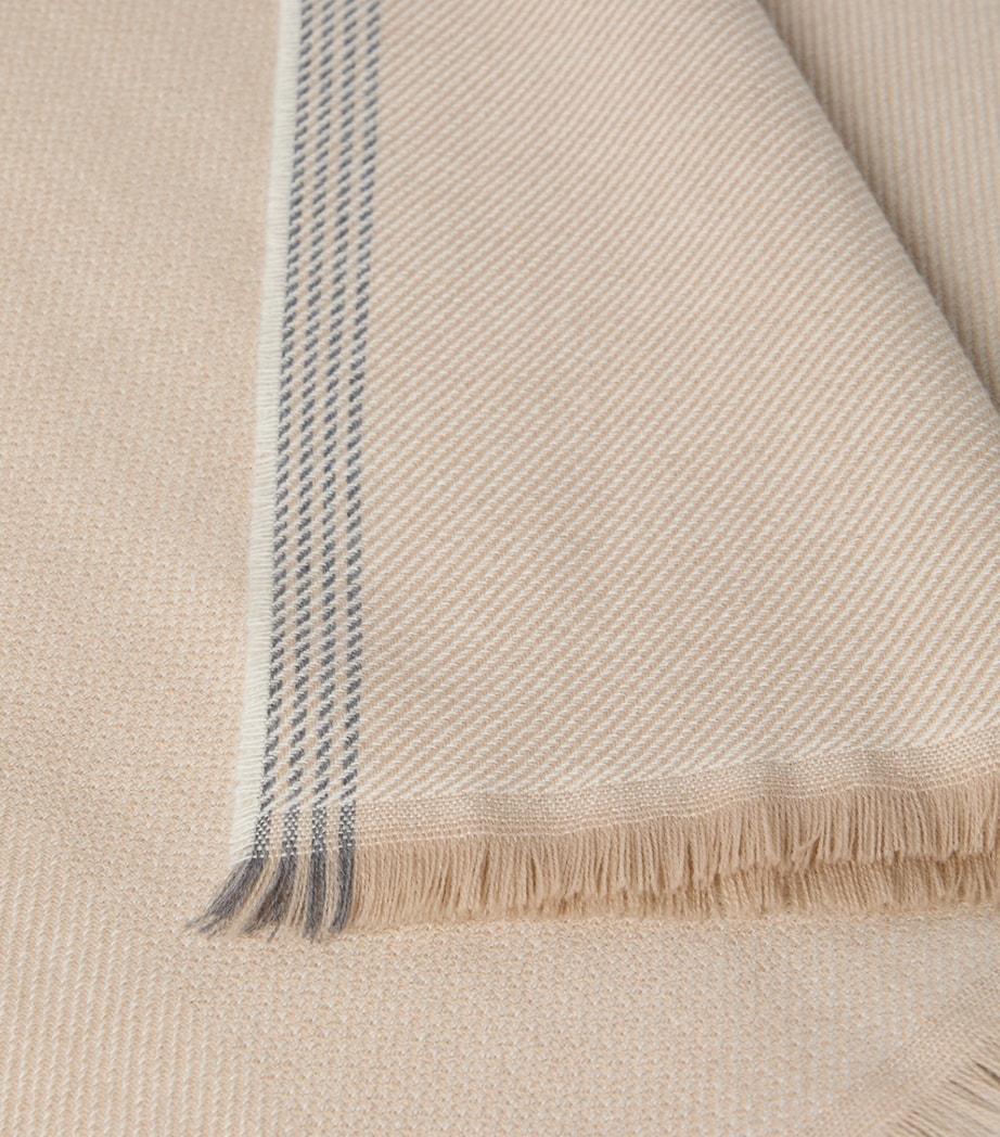 Wool-Cashmere Diagonal Scarf CJ007 Image 4