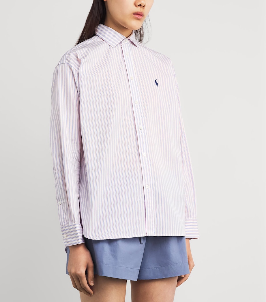 Cotton Stripe Shirt 1968 WHITE RED BLUE Image 3