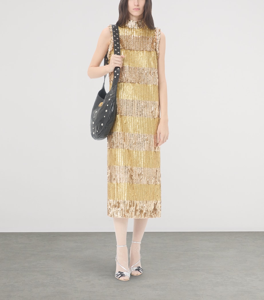 Valentino Womens Tulle Illusione Midi Dress Cgm Image 5