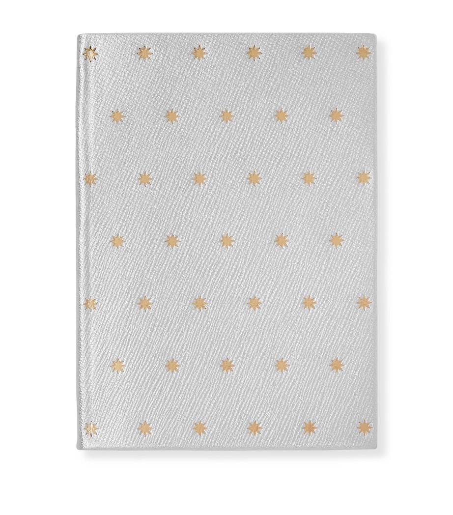 Panama Leather Soho Notebook SILVER Image 1