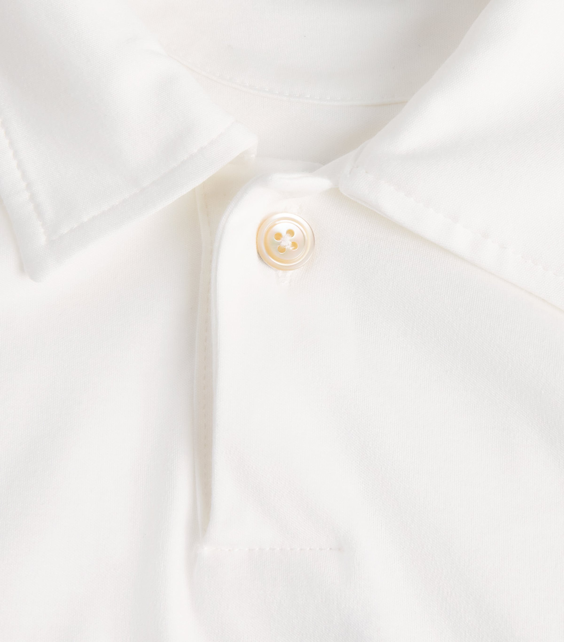 Eleventy Mens Cotton-Modal Polo Shirt Bianco Image 6