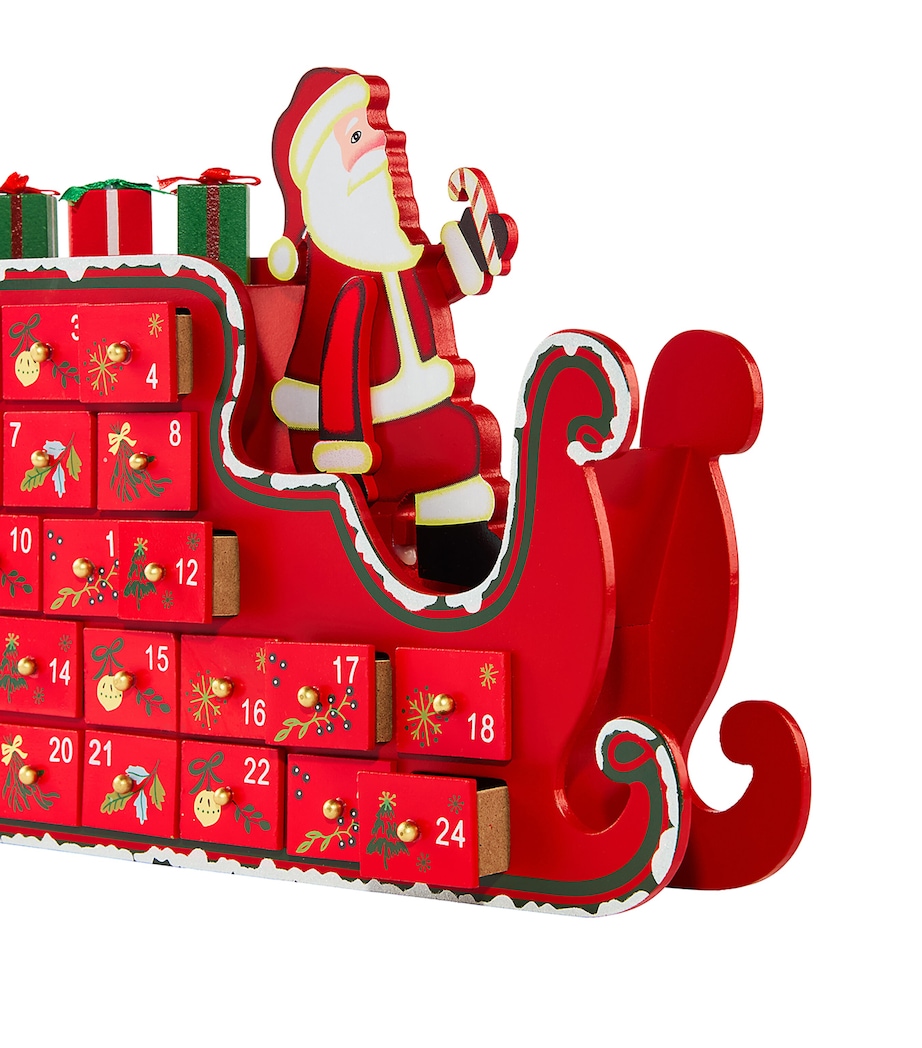 Sleigh Advent Calendar GREEN/RED Image 2