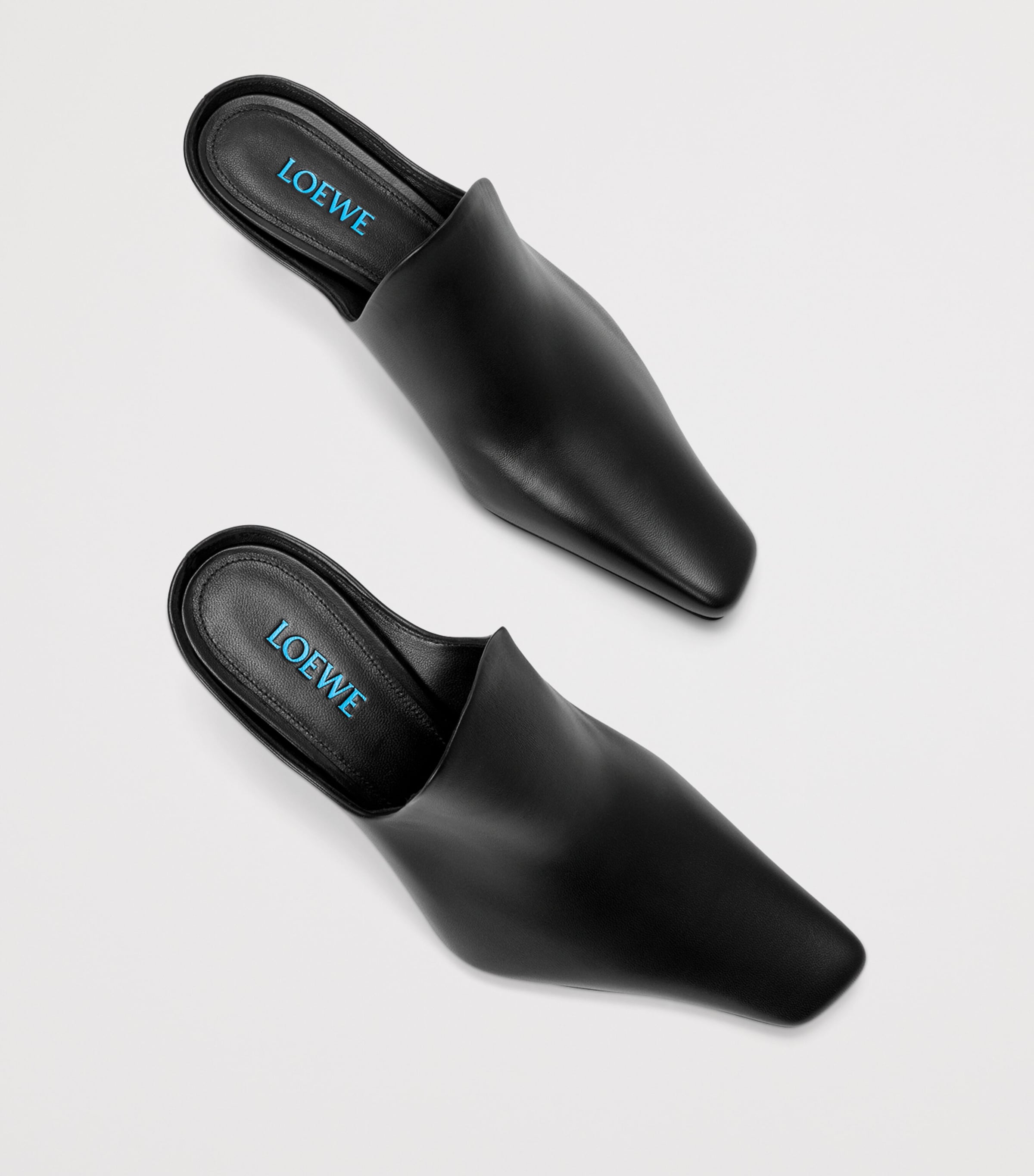 LOEWE Leather Emily Heeled Mules 45 Black Image 3